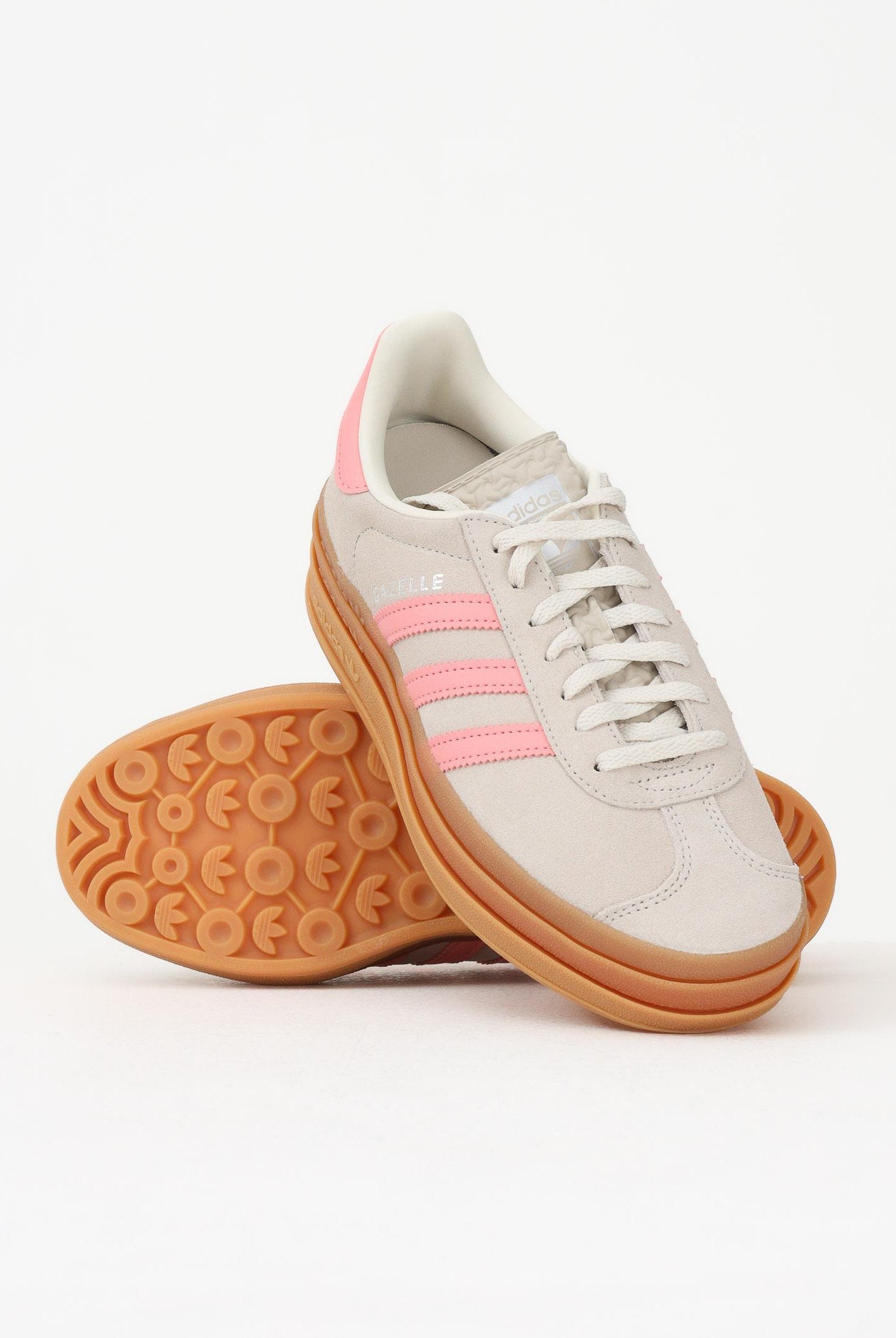 ADIDAS ORIGINALS Sneakers Gazelle Bold beige e rosa da donna JQ7409 . ADIDAS ORIGINALS