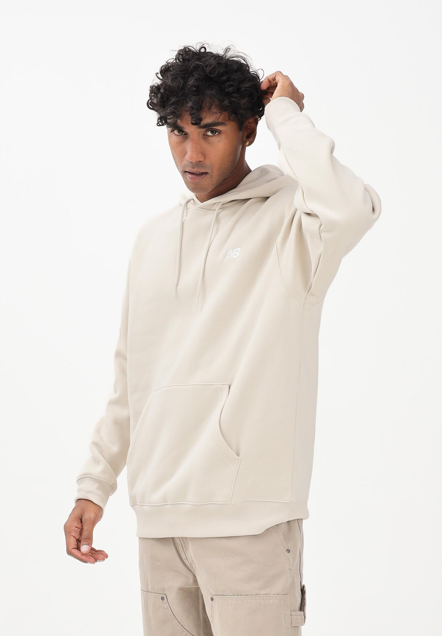 NEW BALANCE Felpa con cappuccio Essentials panna da uomo MT41511TWF NEW BALANCE
