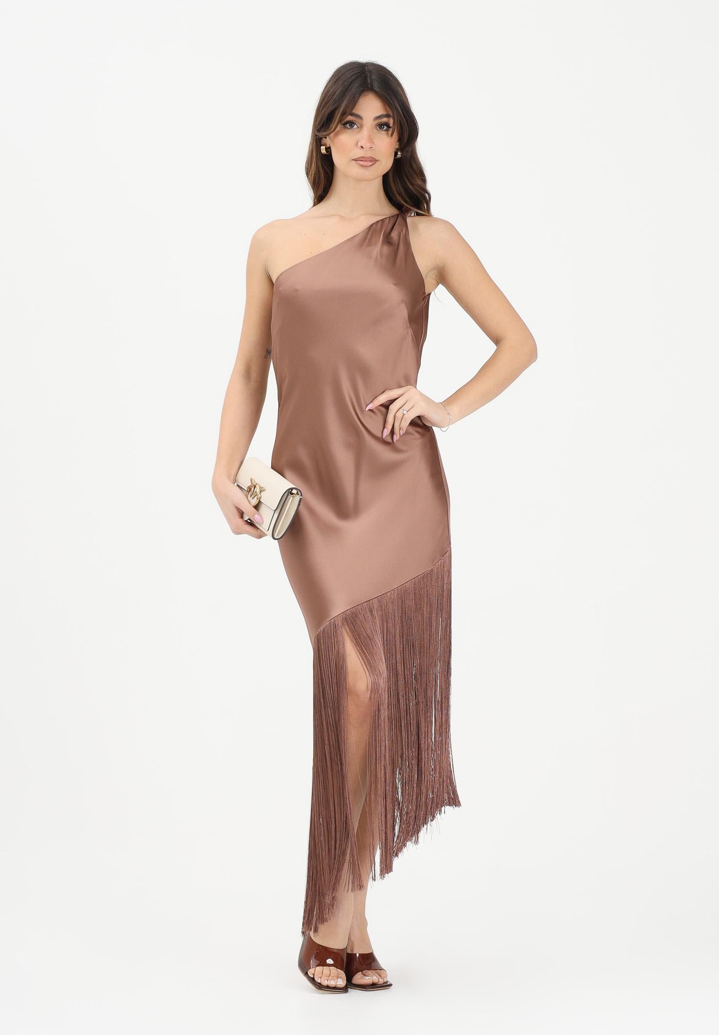 PINKO Abito midi Kiwi marrone da donna 106352A33D L50 PINKO