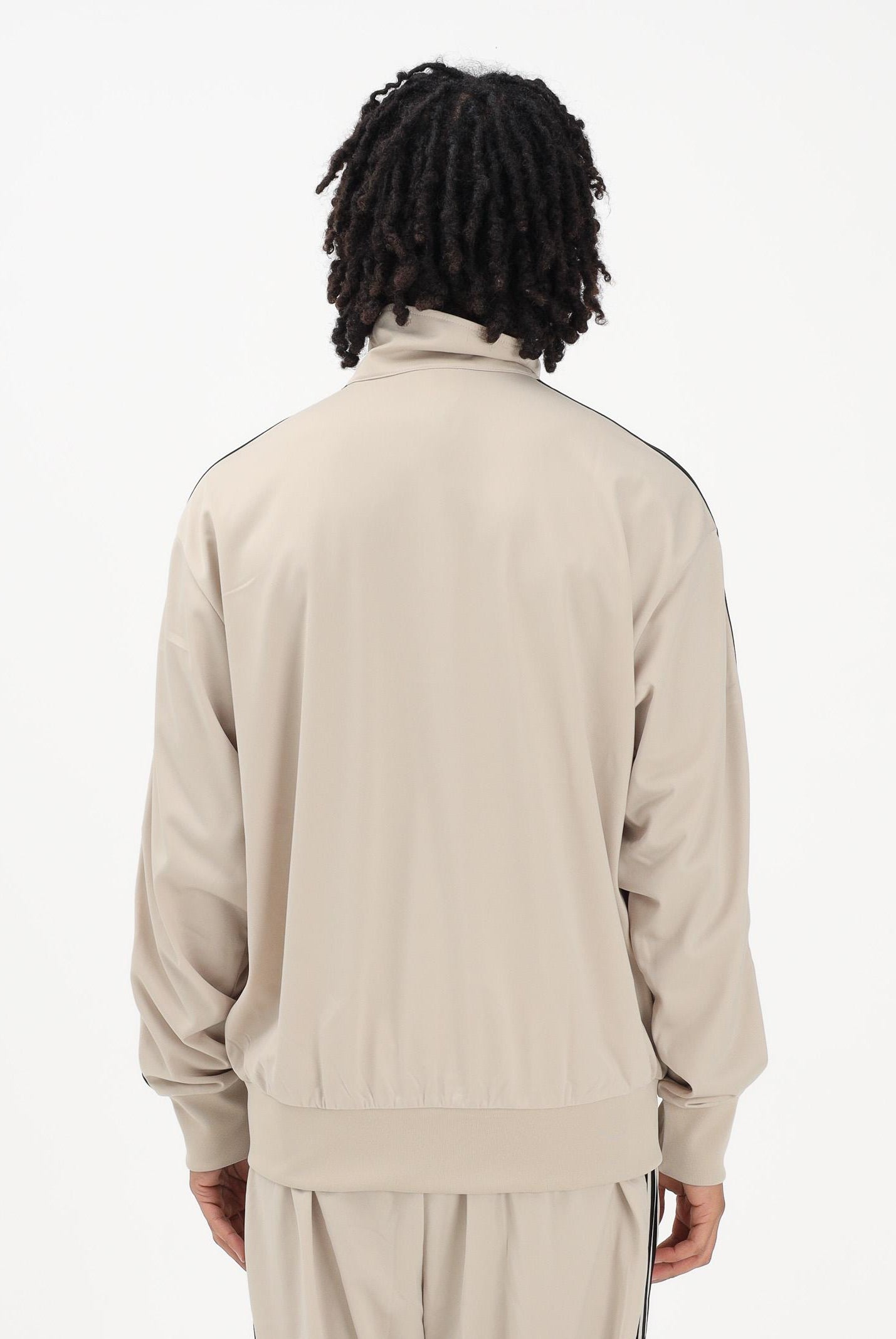 ADIDAS ORIGINALS Felpa con zip FIREBIRD beige e nera da uomo KE7960 . ADIDAS ORIGINALS