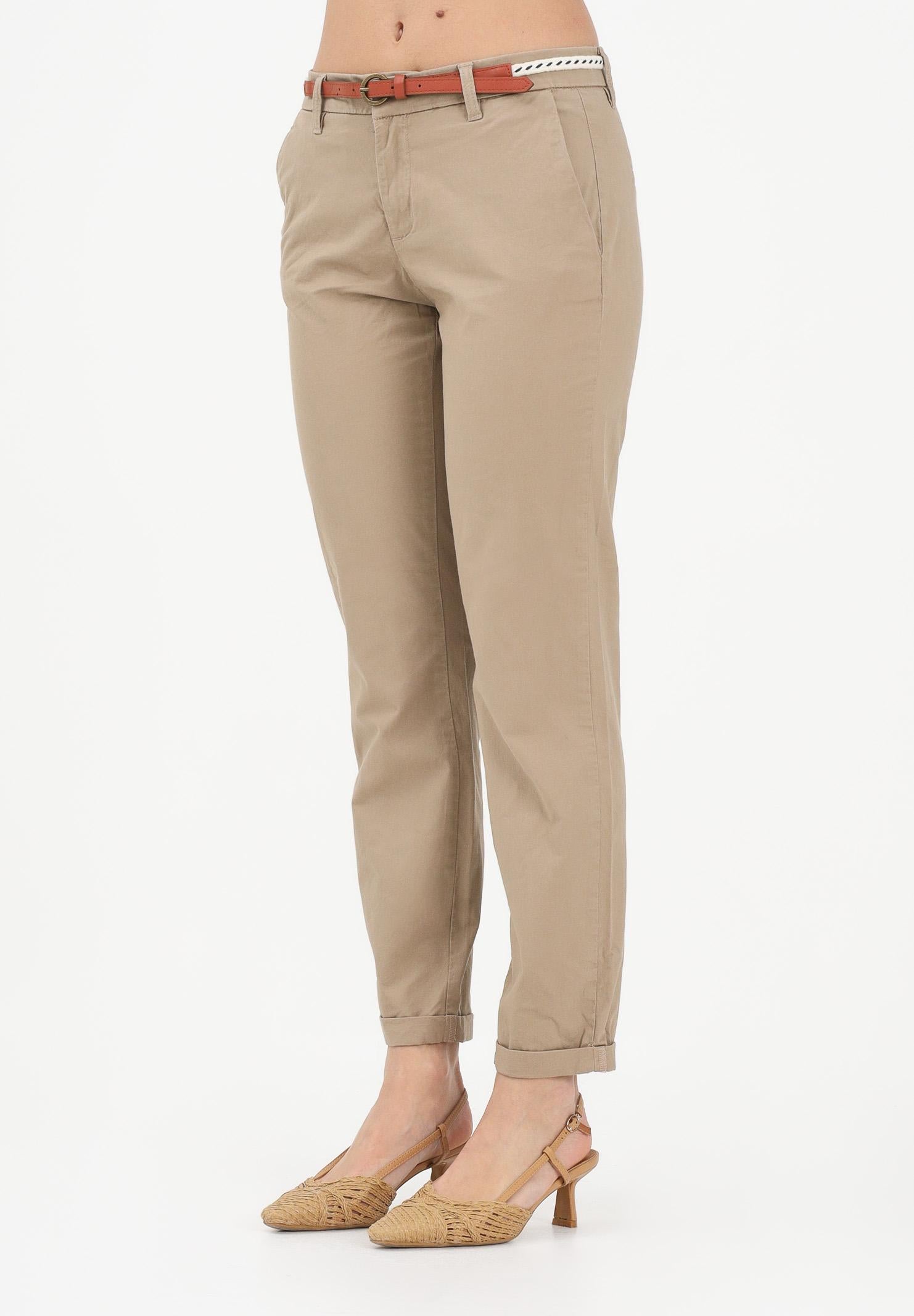 ONLY Pantalone beige da donna con cinturino 15218519 SE ONLY