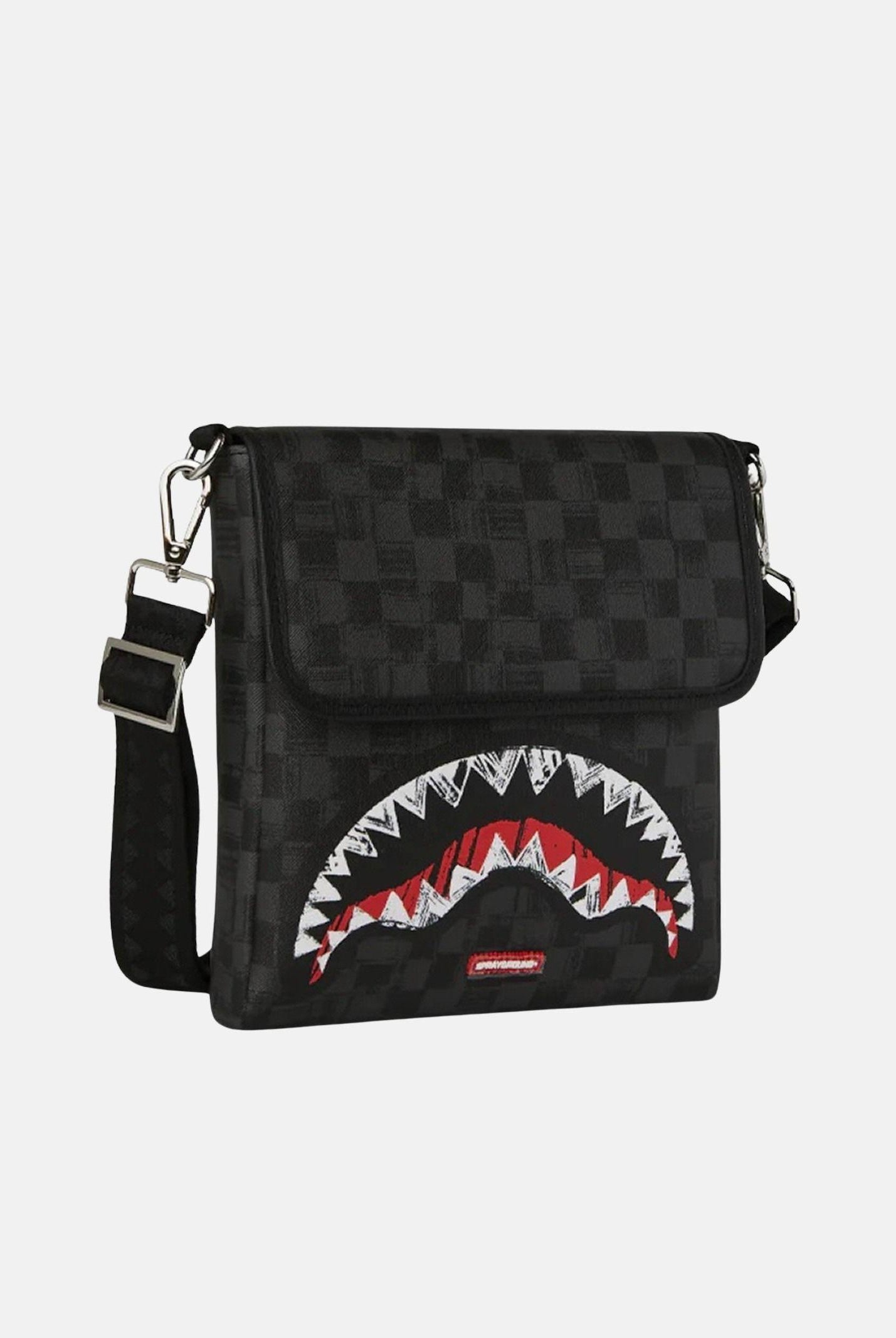 SPRAYGROUND Borsello SCRIBBLE SHARK MESSENGER BAG nero da uomo 910B8228NSZ . SPRAYGROUND