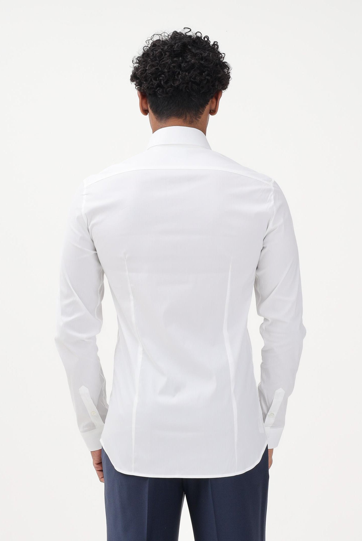 PATRIZIA PEPE Camicia a manica lunga bianca da uomo 5C0055A01 W103 PATRIZIA PEPE