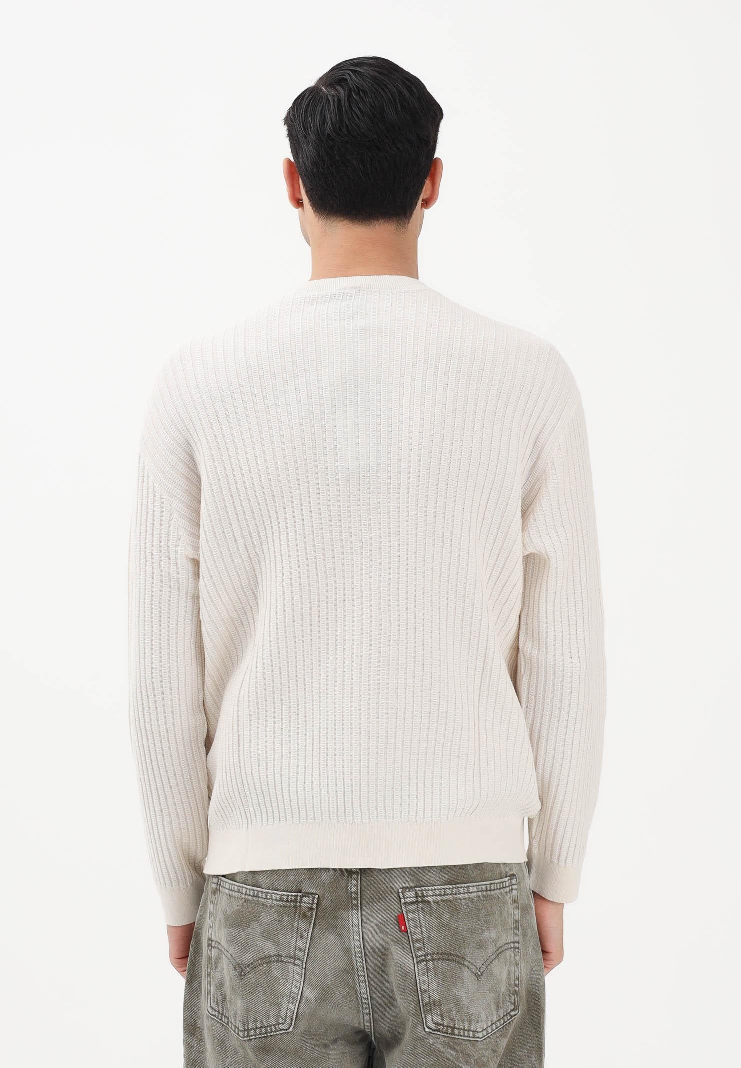 ARMANI EXCHANGE Maglioncino girocollo panna da uomo XM002161AF20139 U1074 ARMANI EXCHANGE