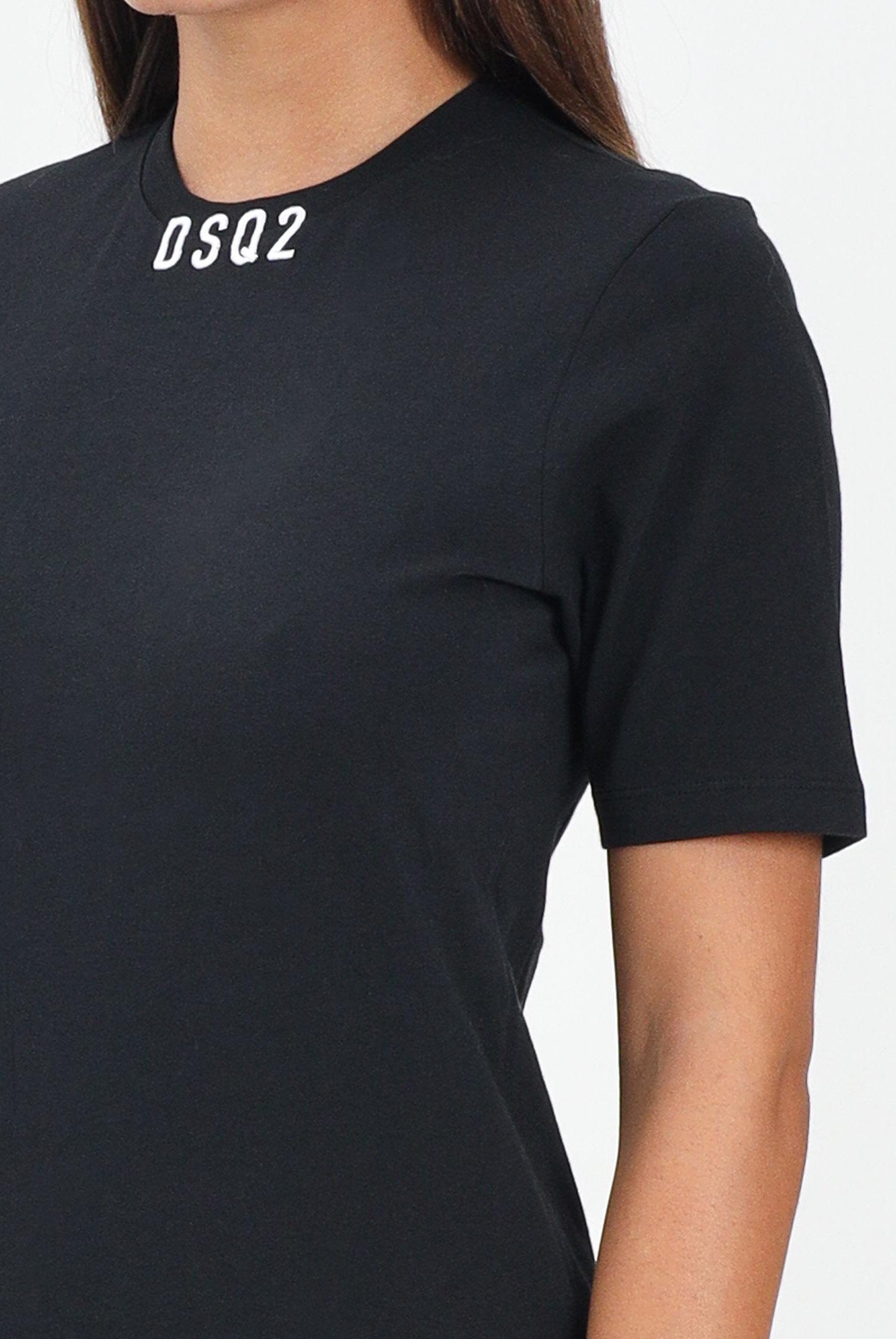 DSQUARED2 T-shirt a manica corta nera per donna, ragazzi e bambini con logo DSQ2 DQ2997D008N DQ900 DSQUARED2