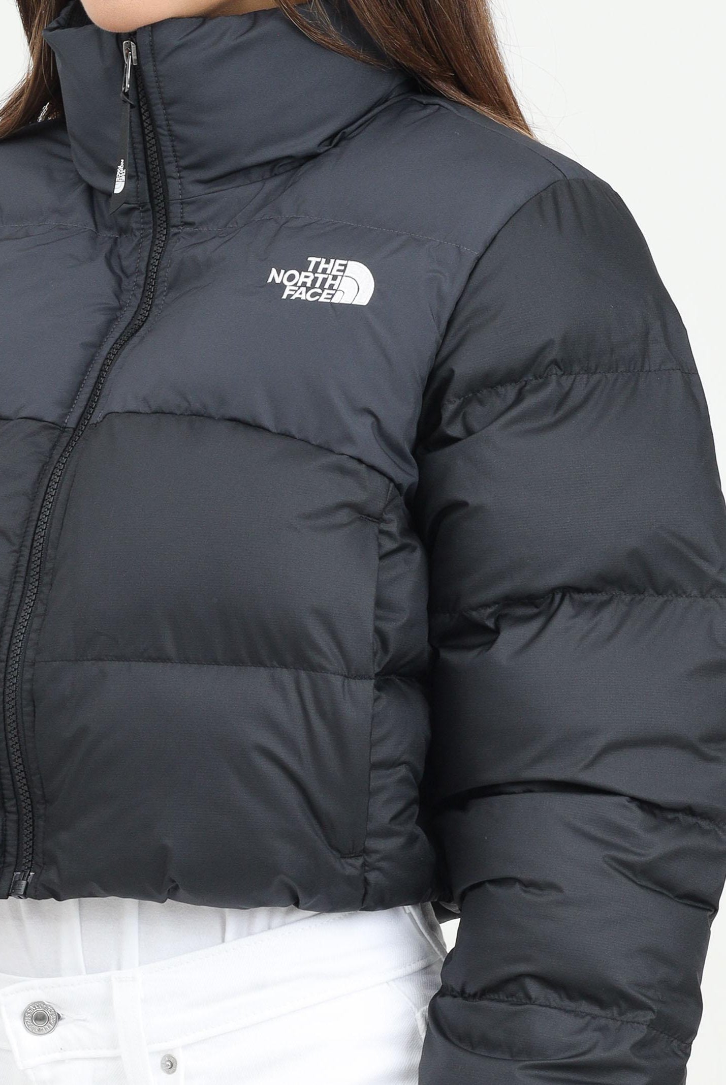 THE NORTH FACE Piumino Cropped Saikuru nero da donna NF0A89JCKT01 . THE NORTH FACE