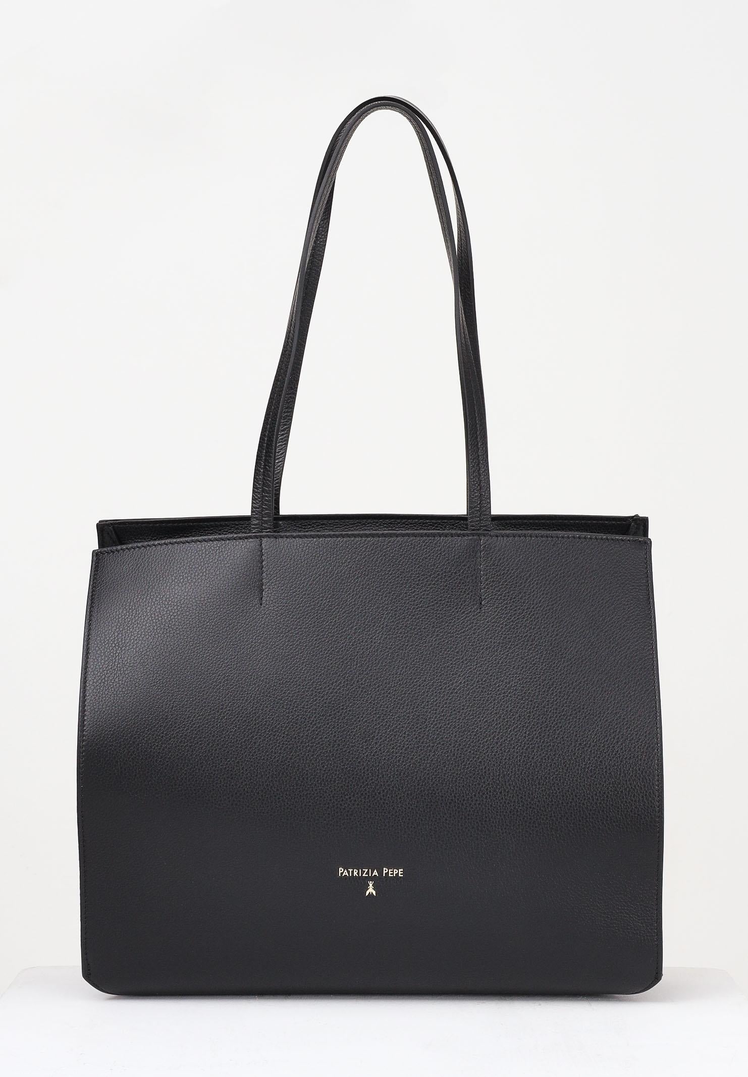 PATRIZIA PEPE Shopper nera da donna 8B0235L001 K470 PATRIZIA PEPE