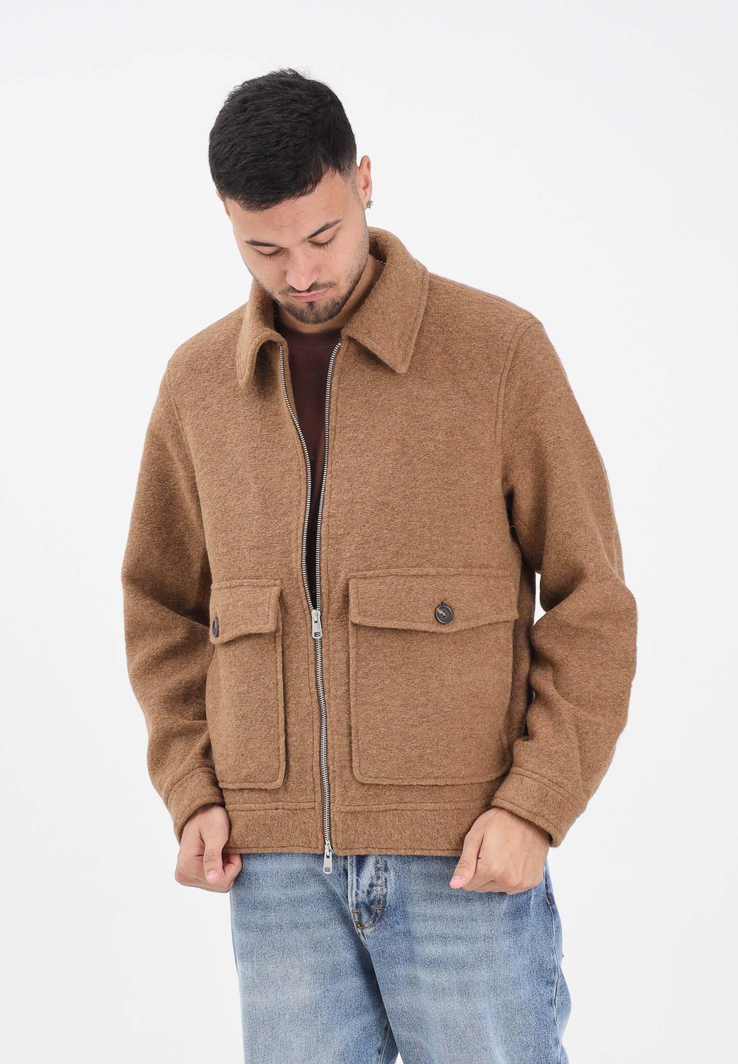 SELECTED HOMME Cappotto corto cammello da uomo 16098263 Chipmunk SELECTED HOMME