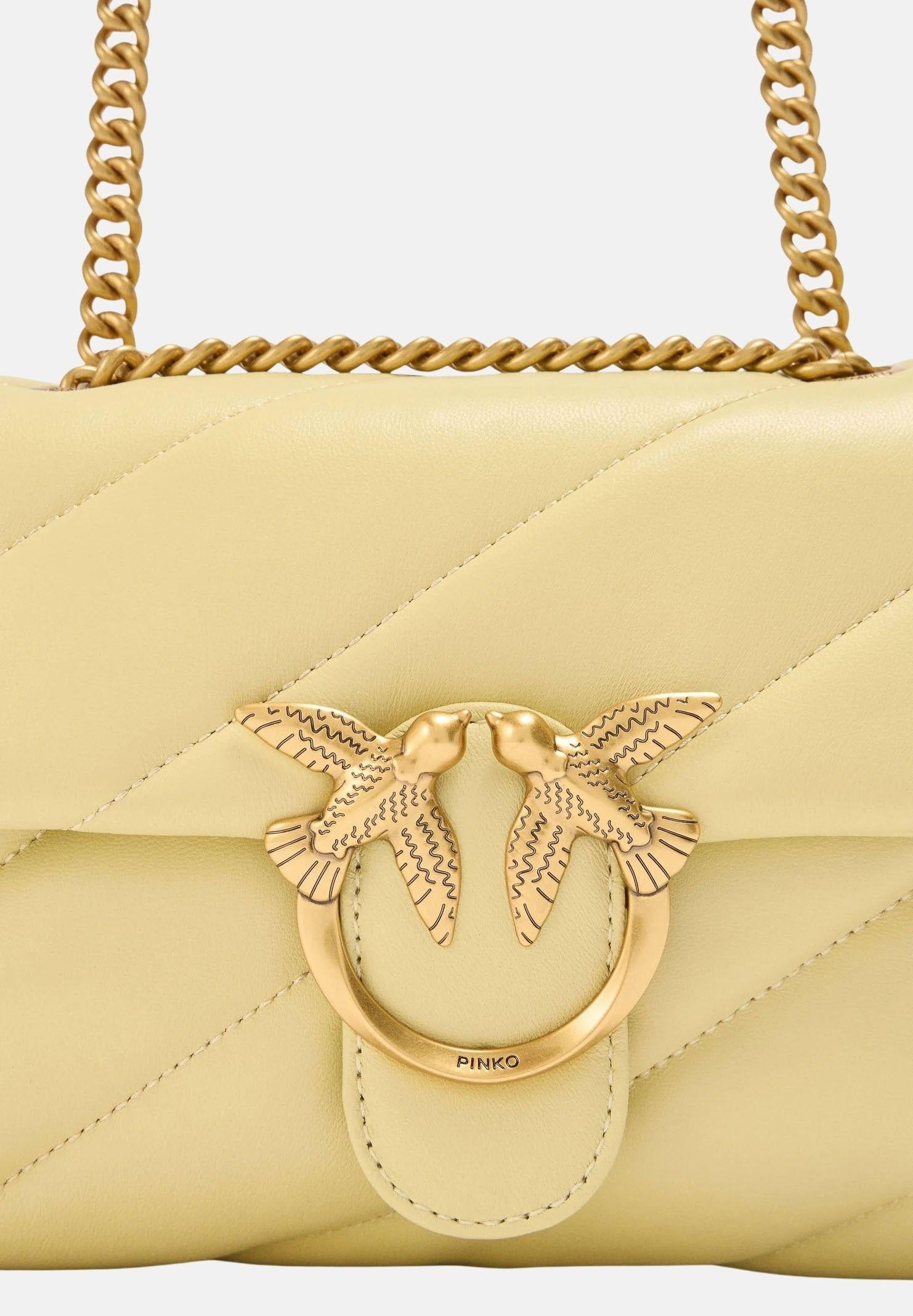 PINKO Borsa a tracolla Mini Love Bag Puff giallo vaniglia da donna 100039A0F2 C39Q PINKO