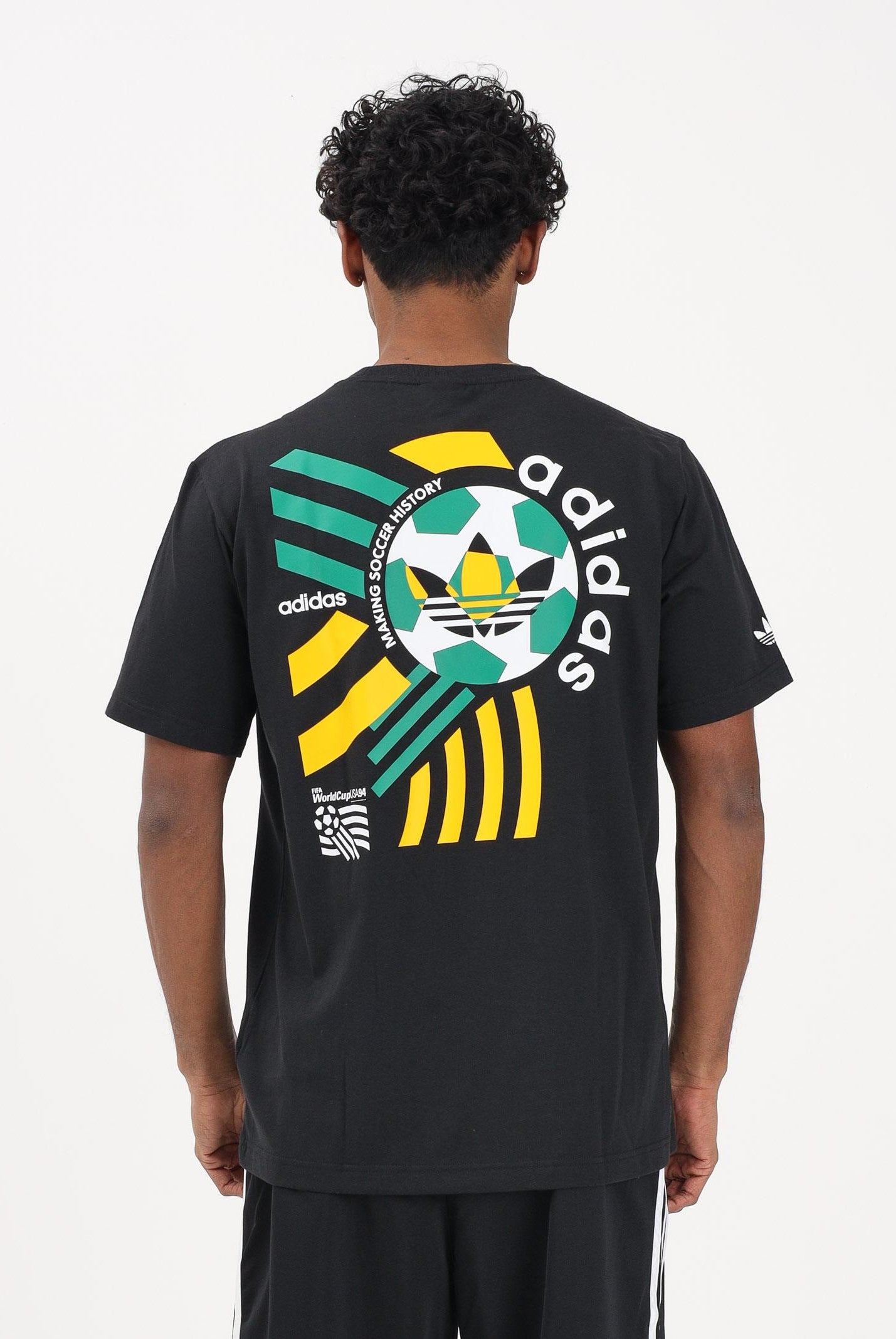 ADIDAS ORIGINALS T-shirt a manica corta Archive Football nera da uomo KC7906 . ADIDAS ORIGINALS