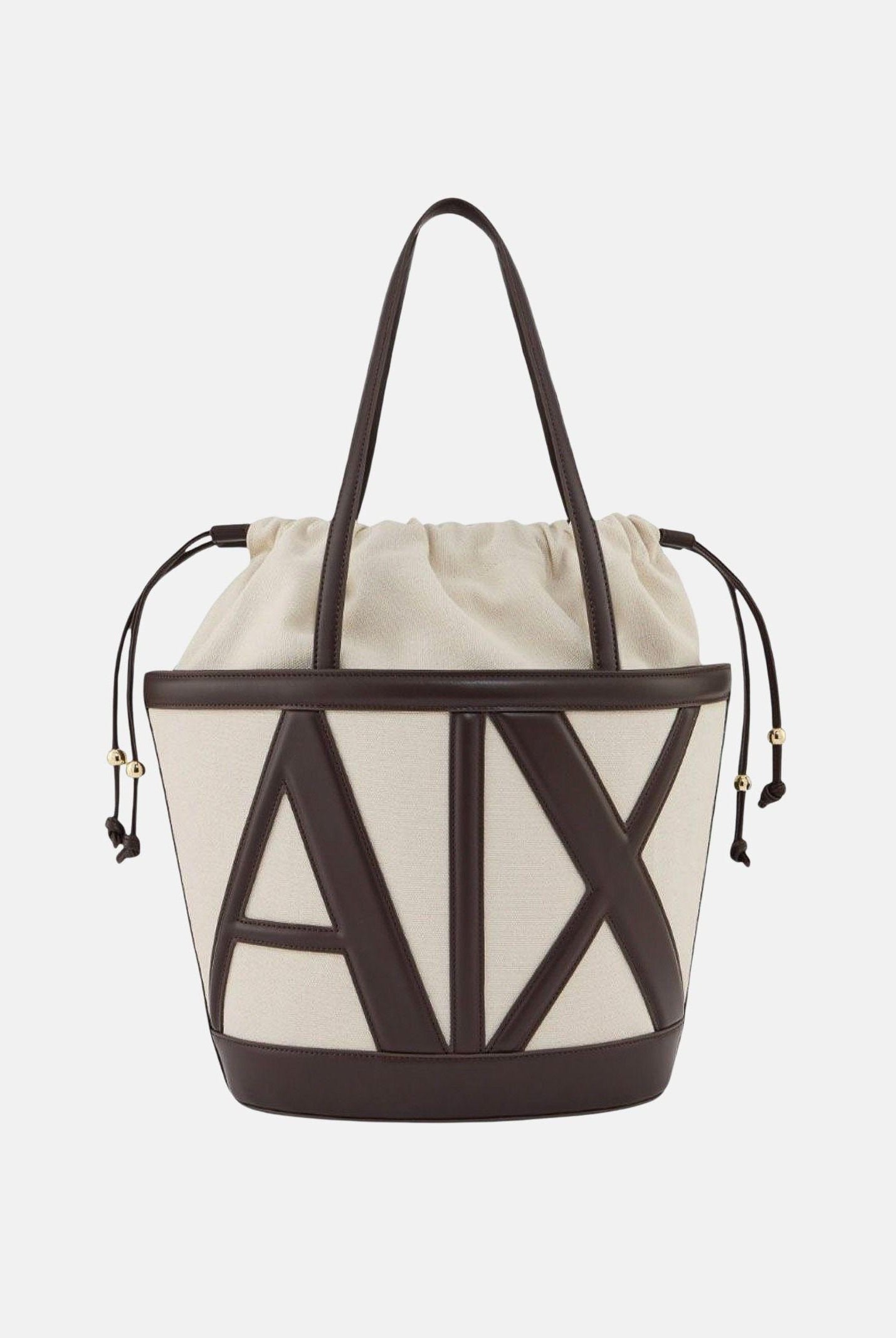 ARMANI EXCHANGE Shopper beige e marrone da donna con logo XW002607AF22635 M6262 ARMANI EXCHANGE
