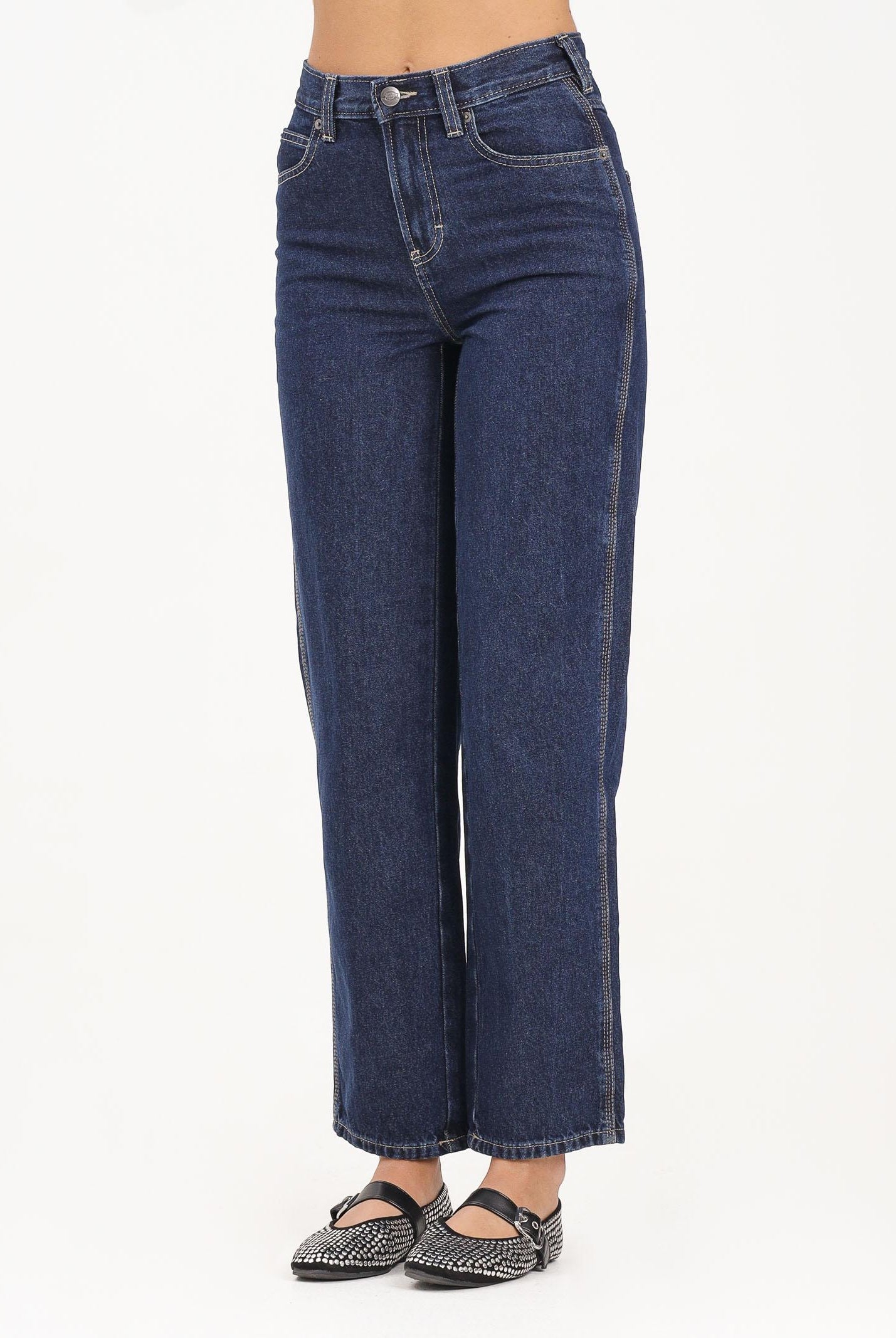 DICKIES Jeans relaxed Farner in denim blu da donna DK0A87NN0DD1 DIckies