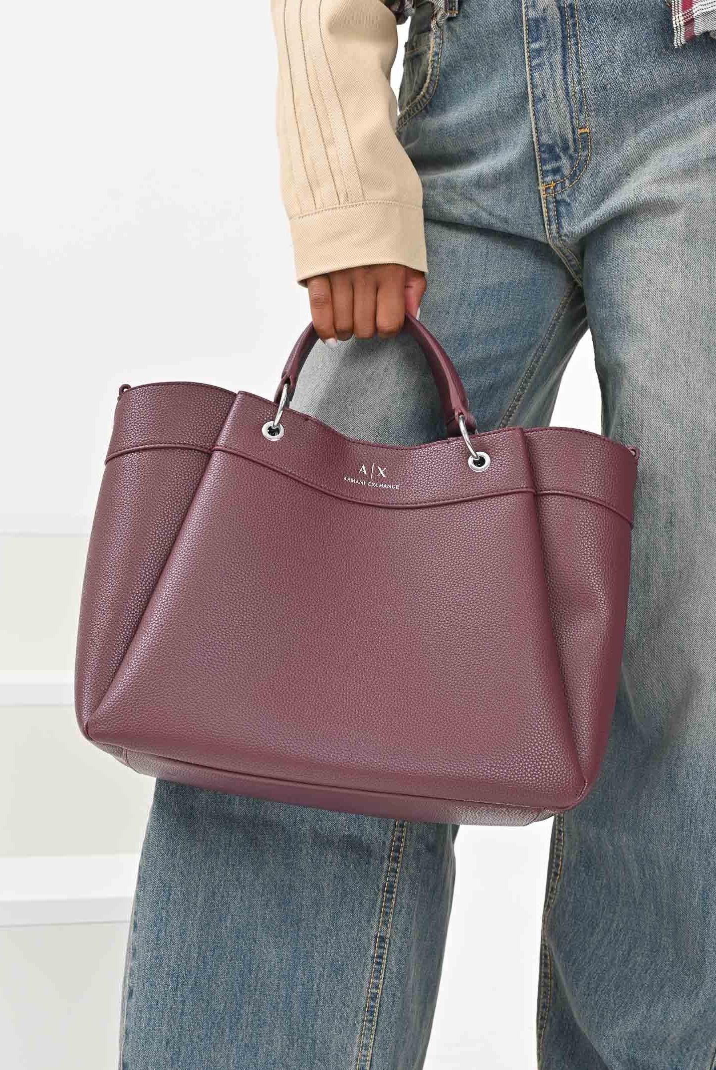 ARMANI EXCHANGE Shopper bordeaux da donna con logo 942910CC783 UA343 ARMANI EXCHANGE