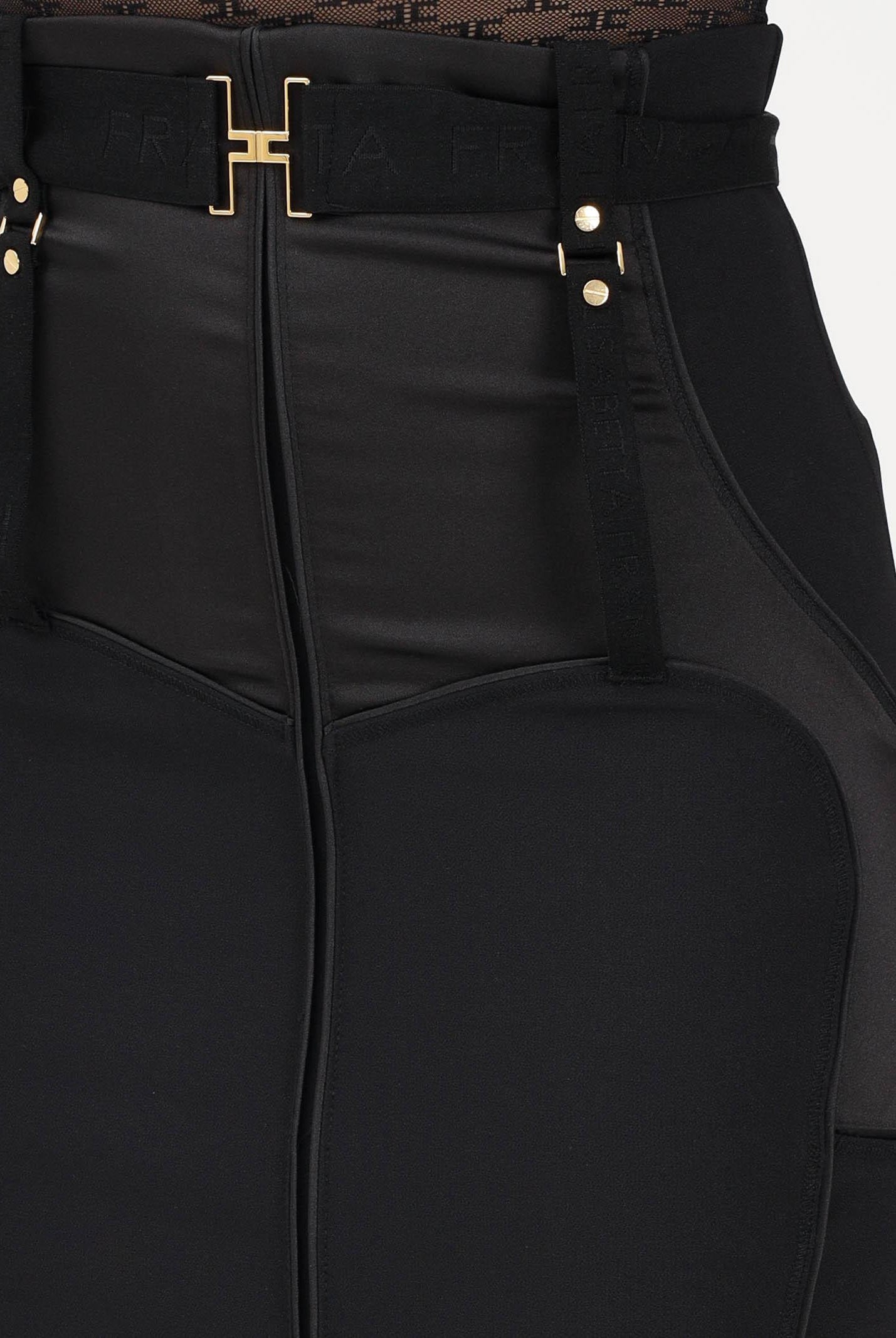 ELISABETTA FRANCHI Gonna midi nera da donna dalla costruzione a bustier GO14862E2 110 ELISABETTA FRANCHI