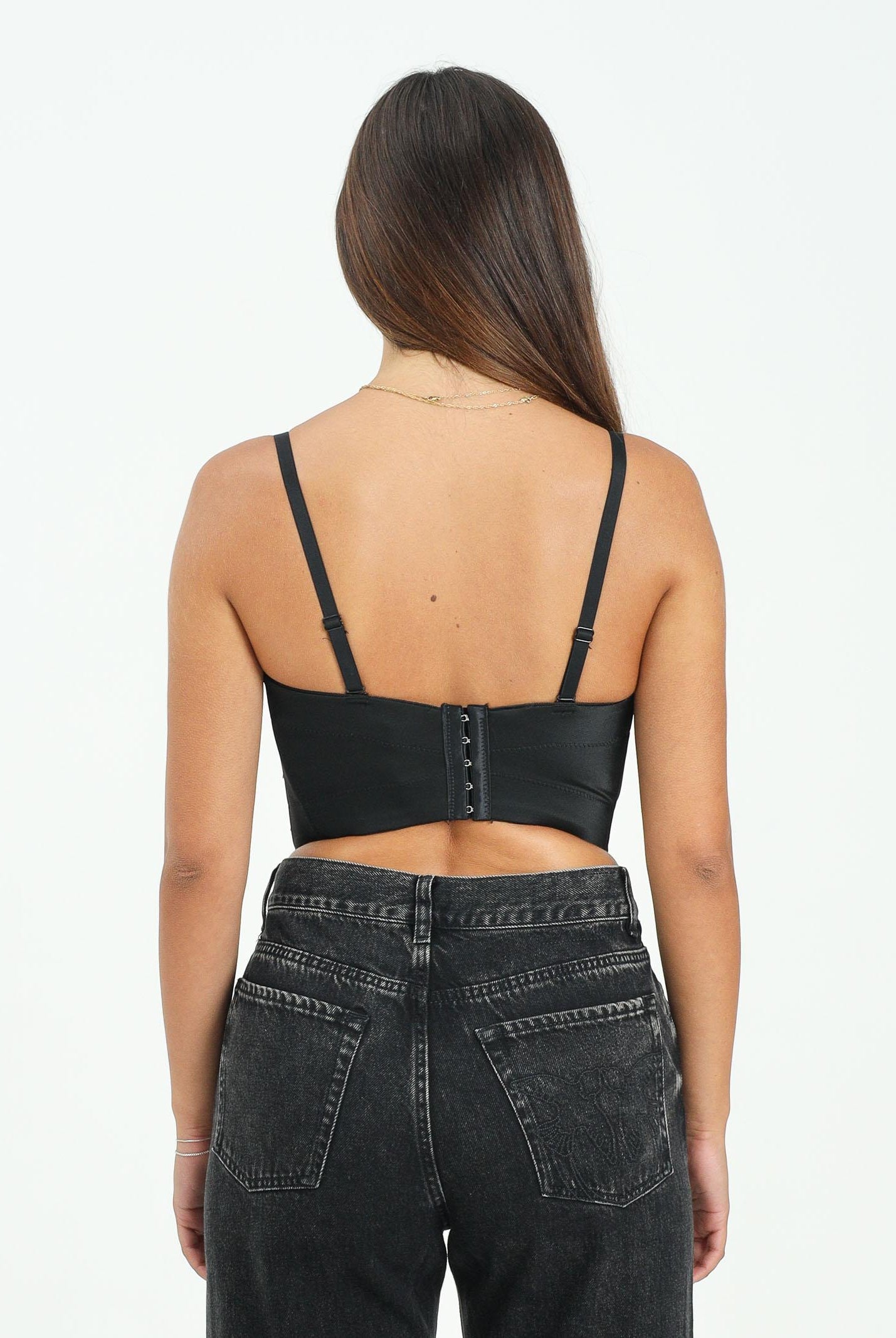 TPN Corpetto nero da donna con strass FERSIT122W5 D6 TPN