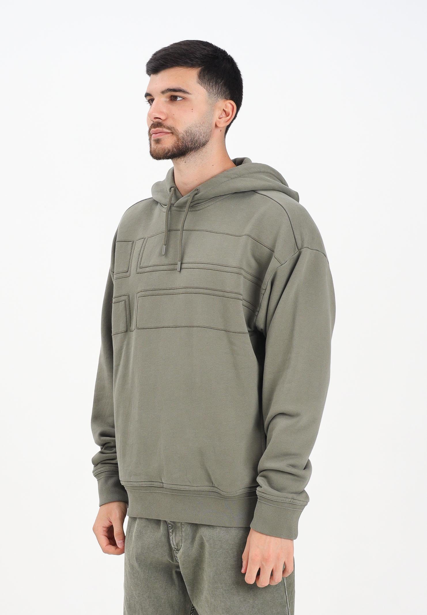 NAPAPIJRI Felpa con cappuccio Braies in French Terry verde da uomo NP0A88YNG0A1 . NAPAPIJRI