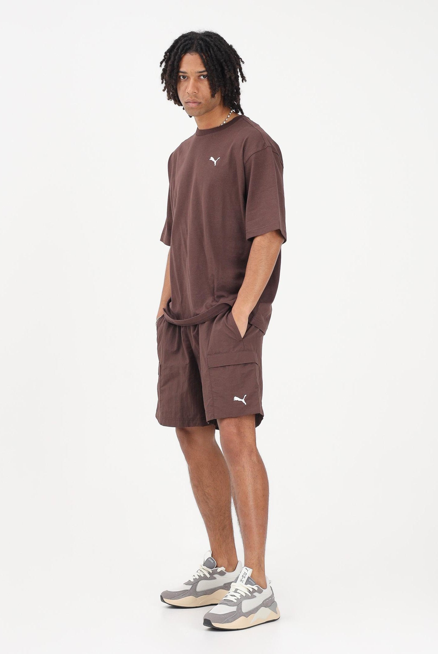 PUMA Shorts sportivo WARDROBE ESS marrone da uomo 629656 31 PUMA