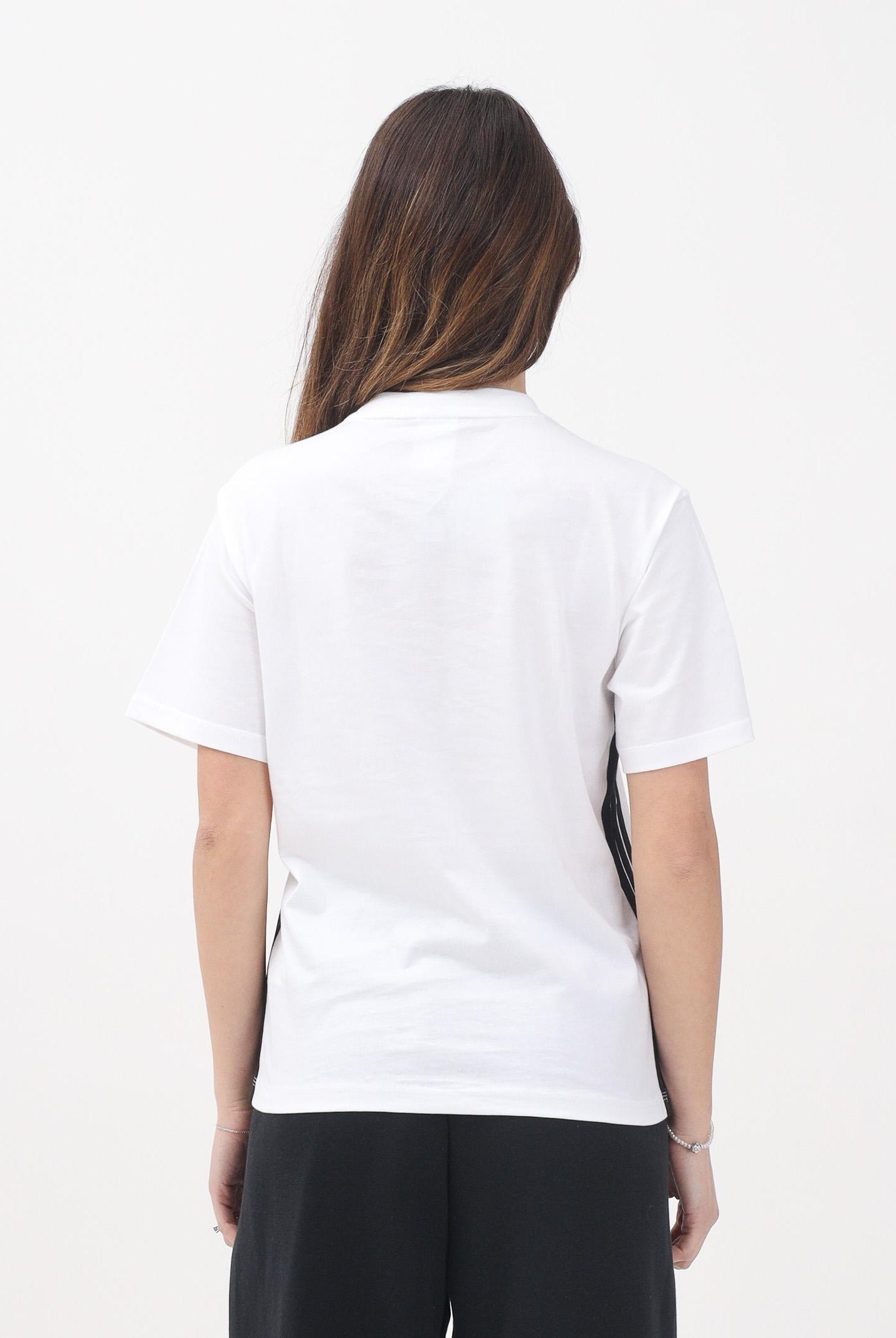 ADIDAS PERFORMANCE T-shirt a manica corta Essentials 3-Stripes Cotton bianca da donna JD0844 . ADIDAS PERFORMANCE