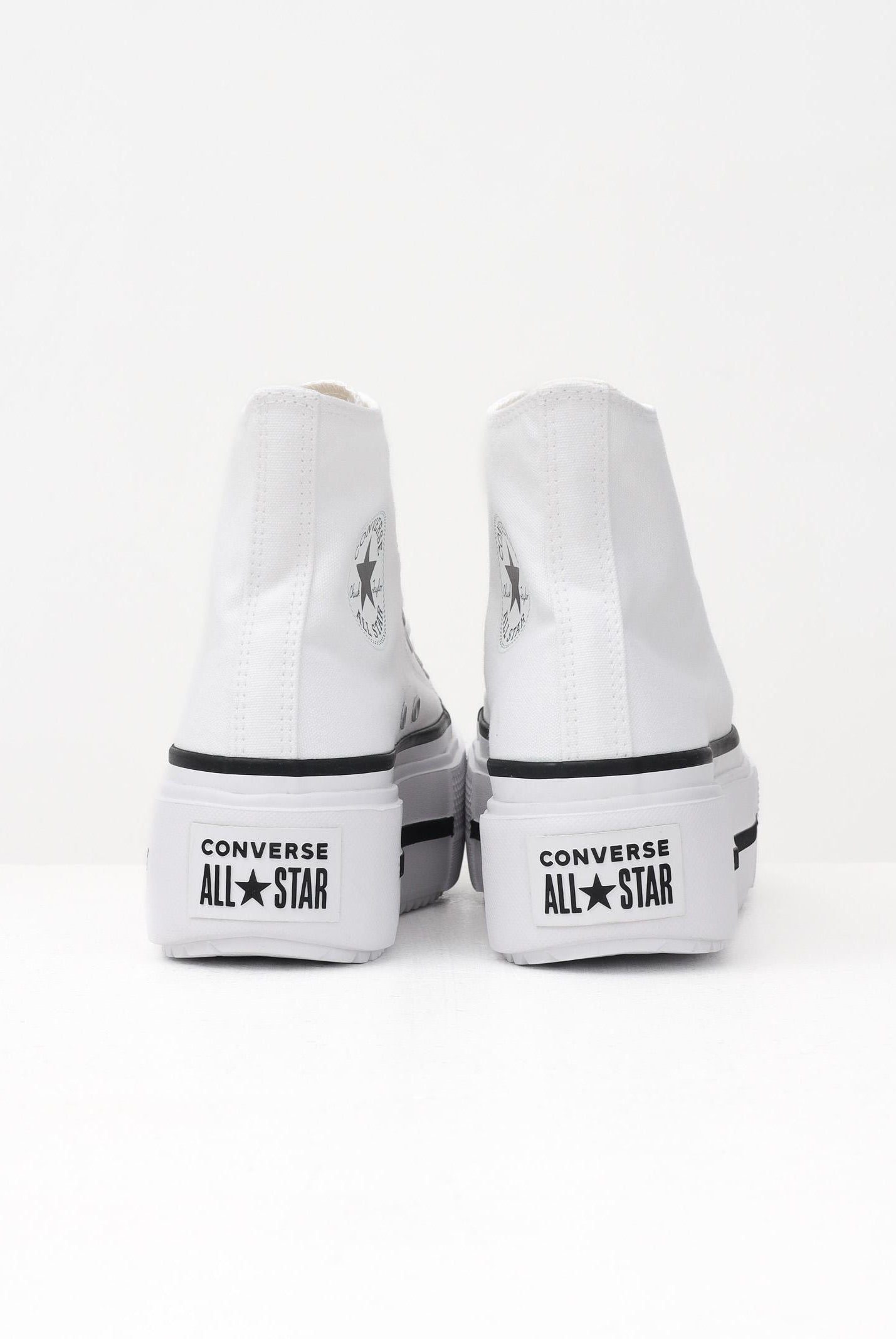 CONVERSE Sneakers Chuck Taylor All Star Lift Double Stack bianche da donna A12976C . CONVERSE