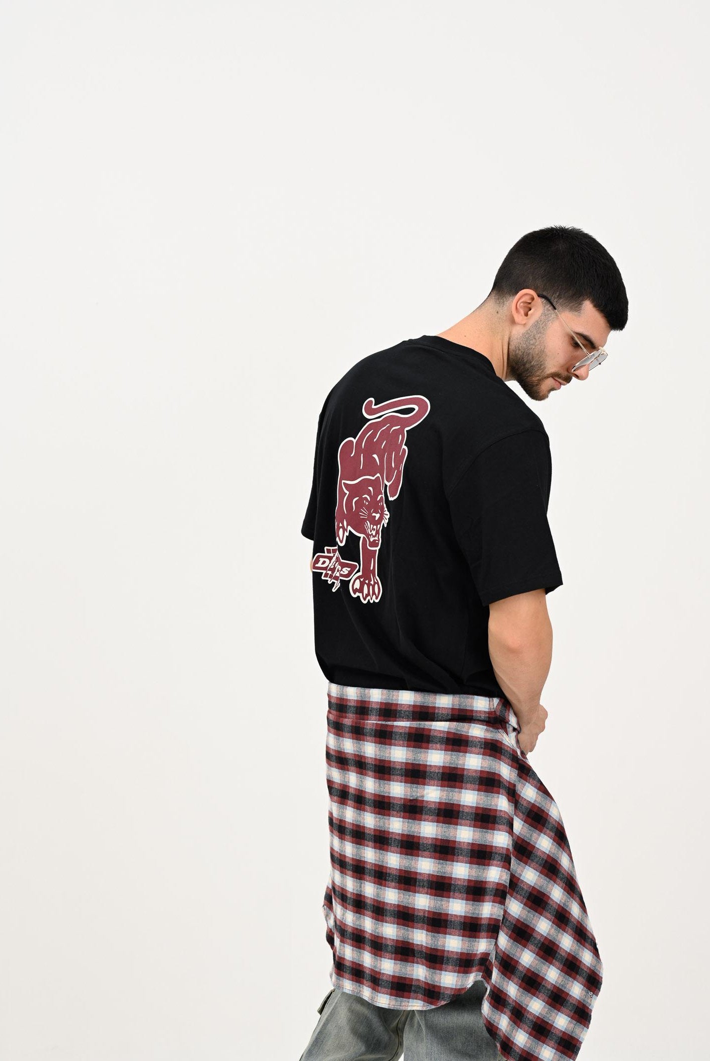 DICKIES GRAYSVILLE t-shirt a manica corta da uomo nera con stampa ed illustrazione sul retro DK0A87QQBLK1 DIckies