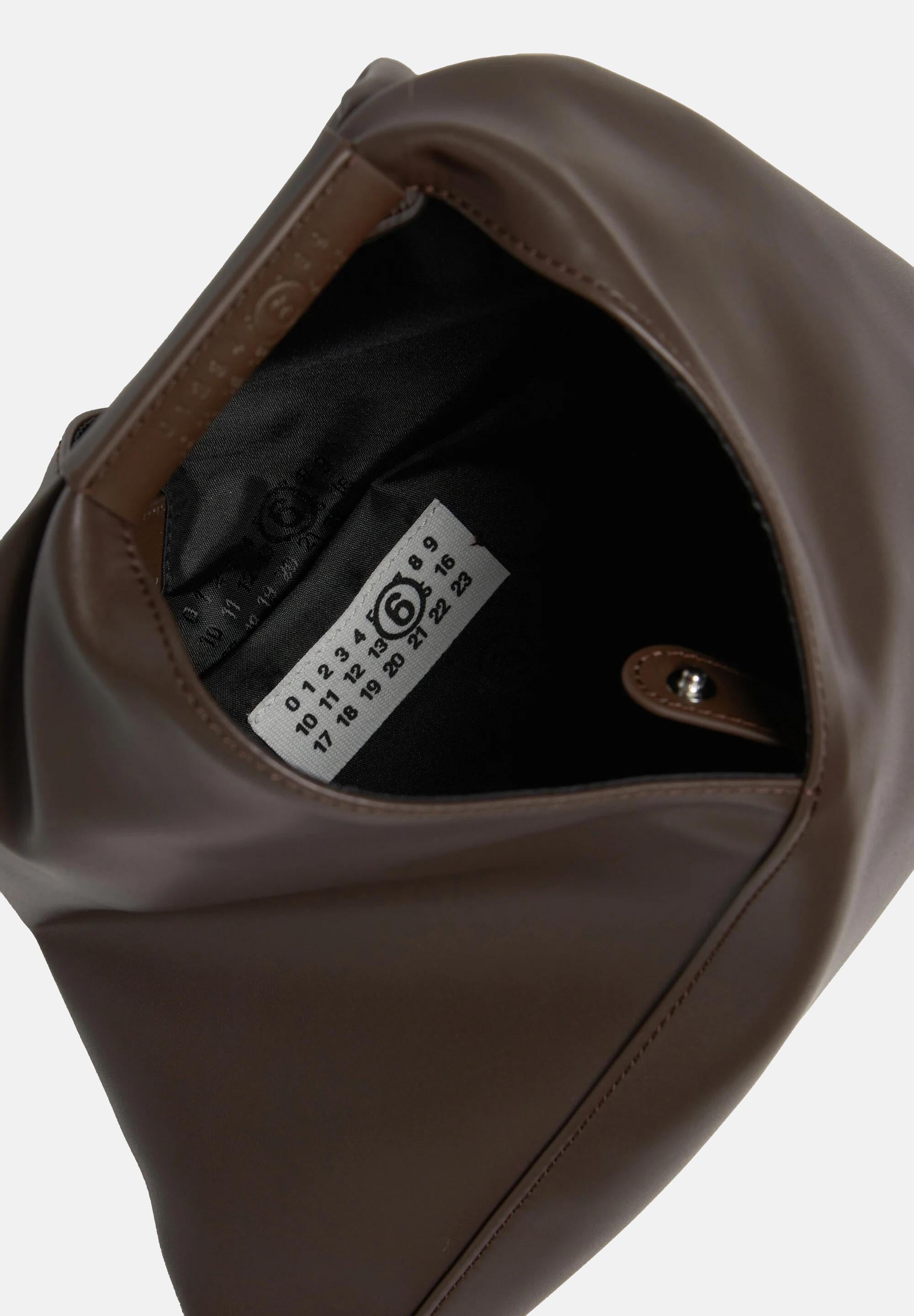 MAISON MARGIELA Borsa a mano Japanese Mini in tessuto spalmato marrone da donna M60606P4313 T2185 MAISON MARGIELA