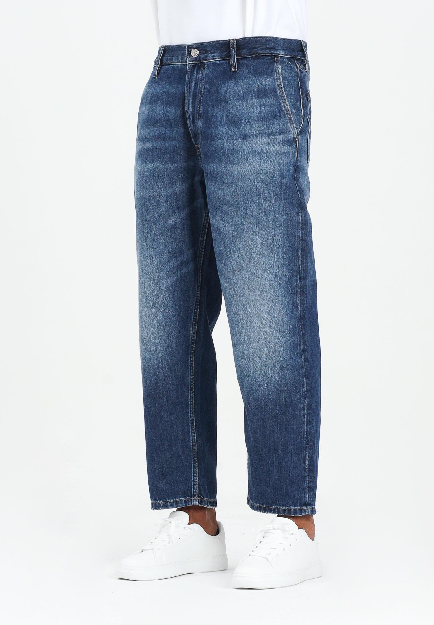 CALVIN KLEIN JEANS Jeans 90's Tapered Cropped in denim blu da uomo LV04RC740GX87 CALVIN KLEIN JEANS