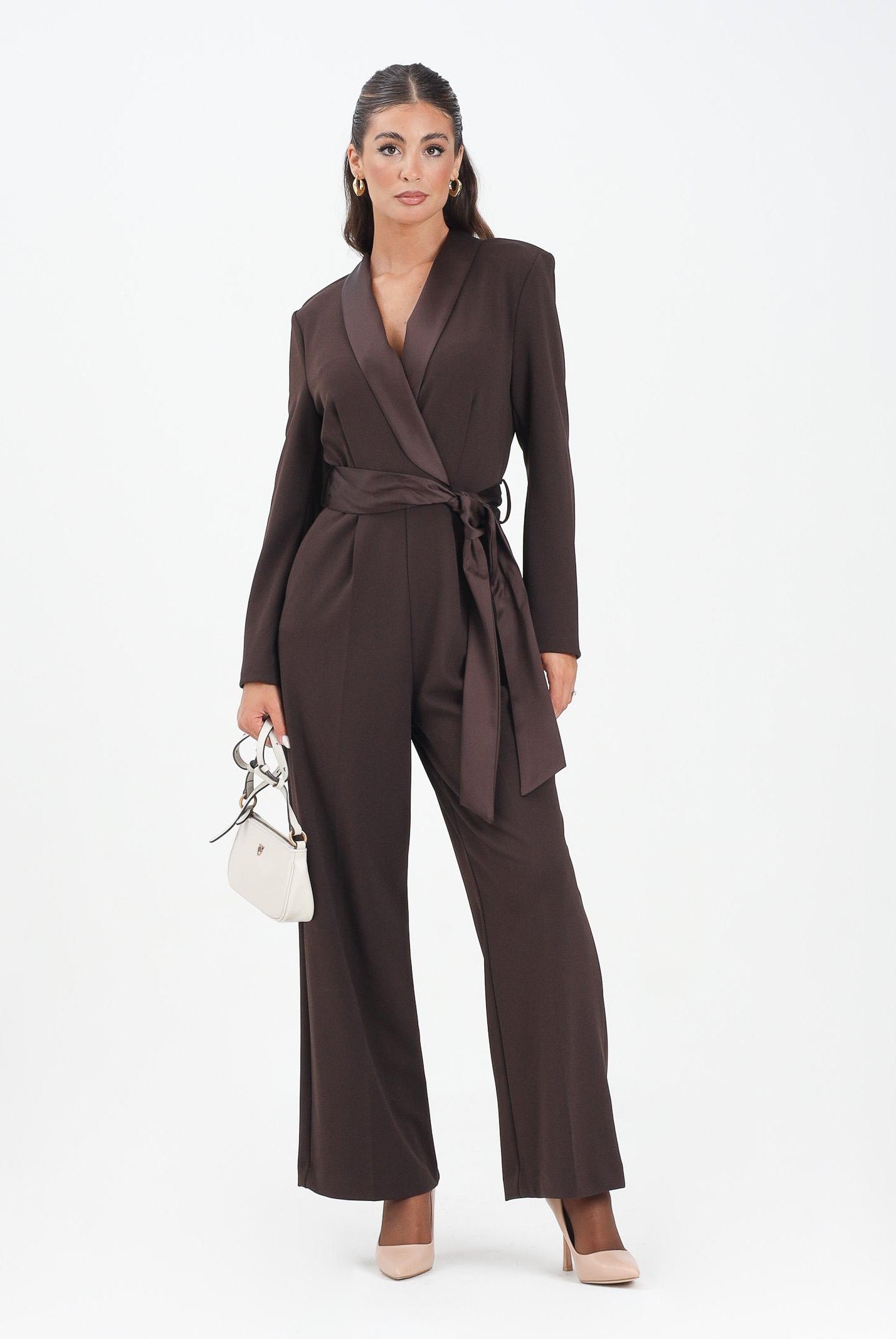 VICOLO Tuta elegante marrone da donna TF0357 FU69 VICOLO