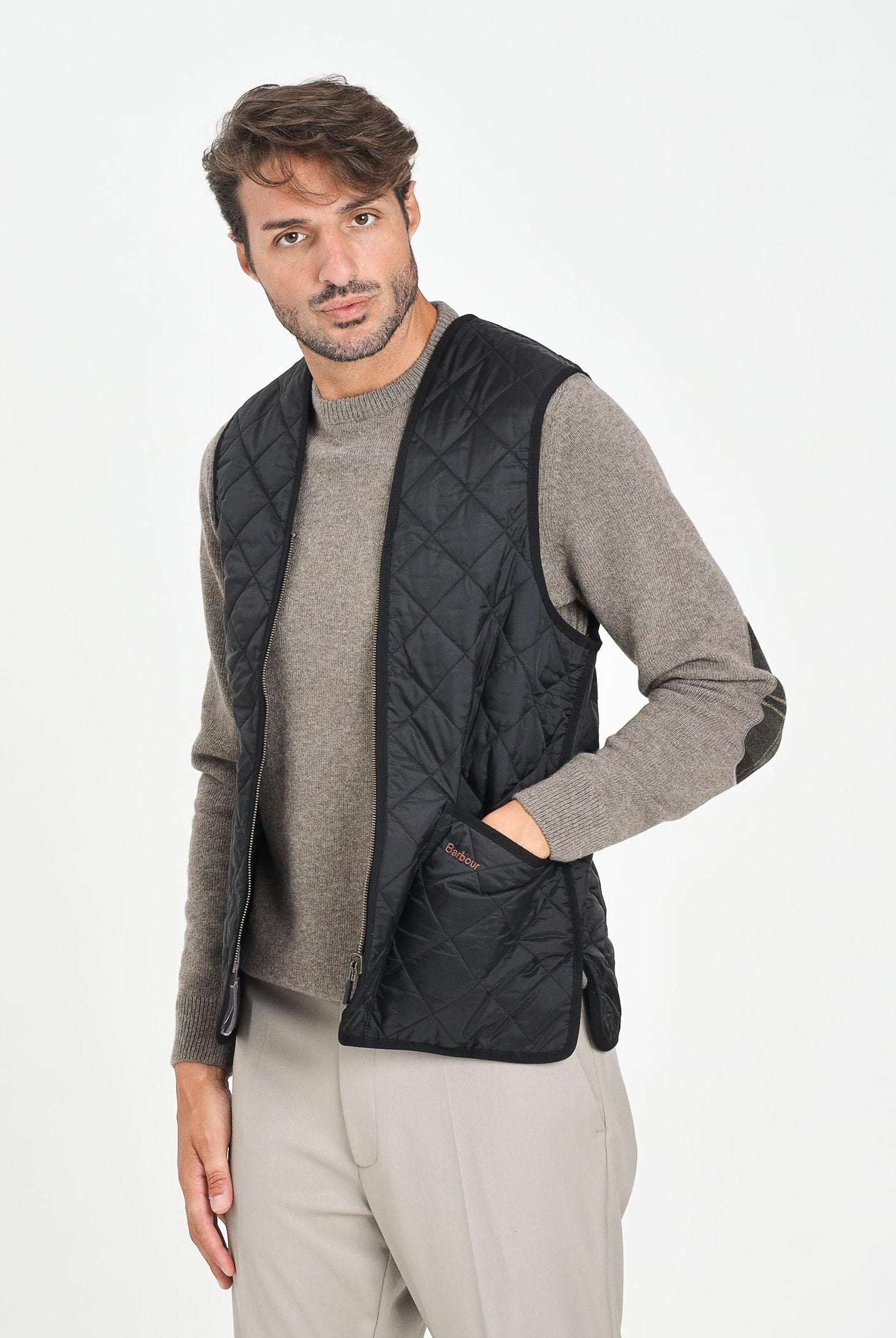 BARBOUR Smanicato nero da uomo compatibile come interno per il giubbotto Bedale 252MMLI0001 BK91 BARBOUR