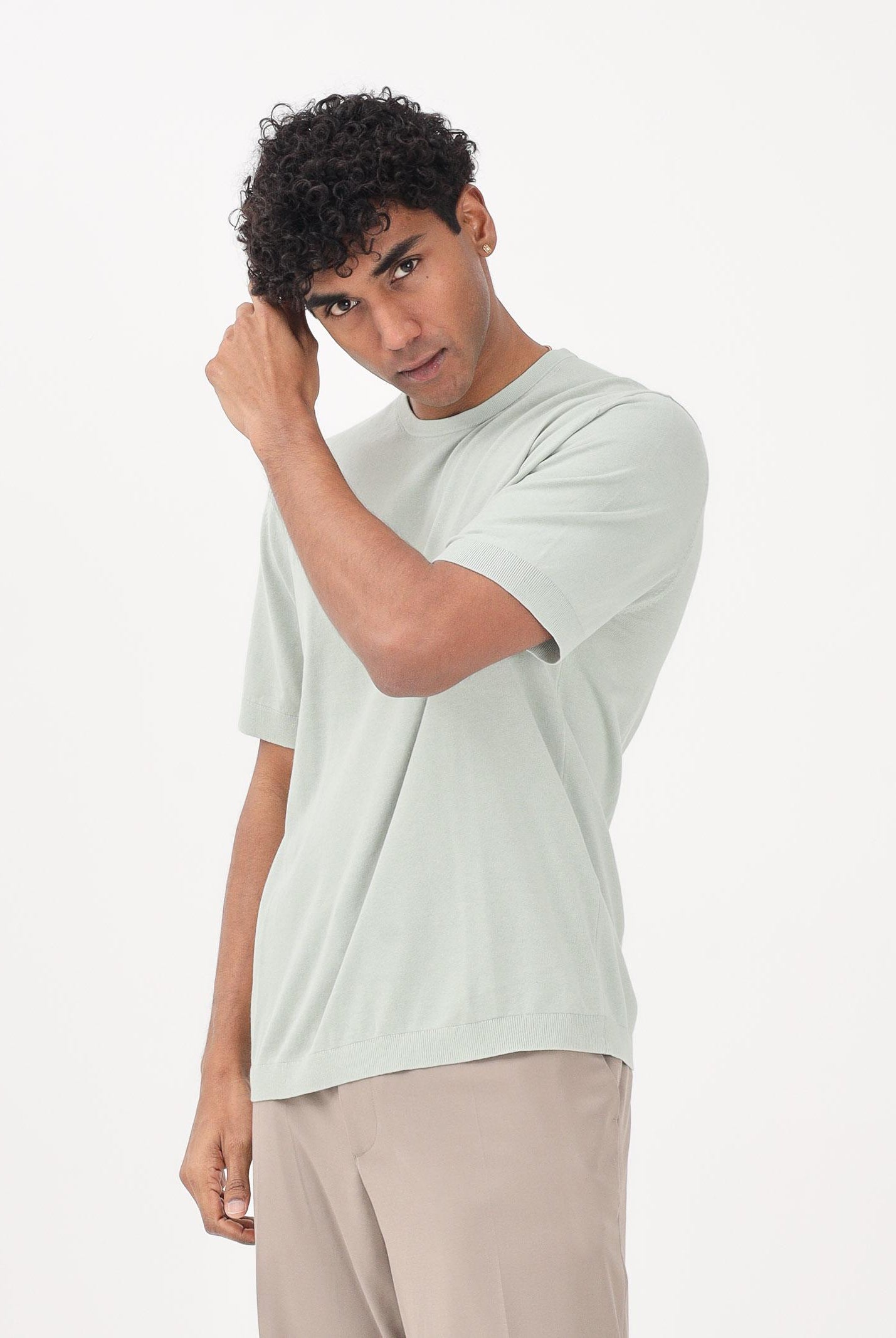 SELECTED HOMME Maglia a manica corta verde acqua da uomo 16099828 AQGR SELECTED HOMME