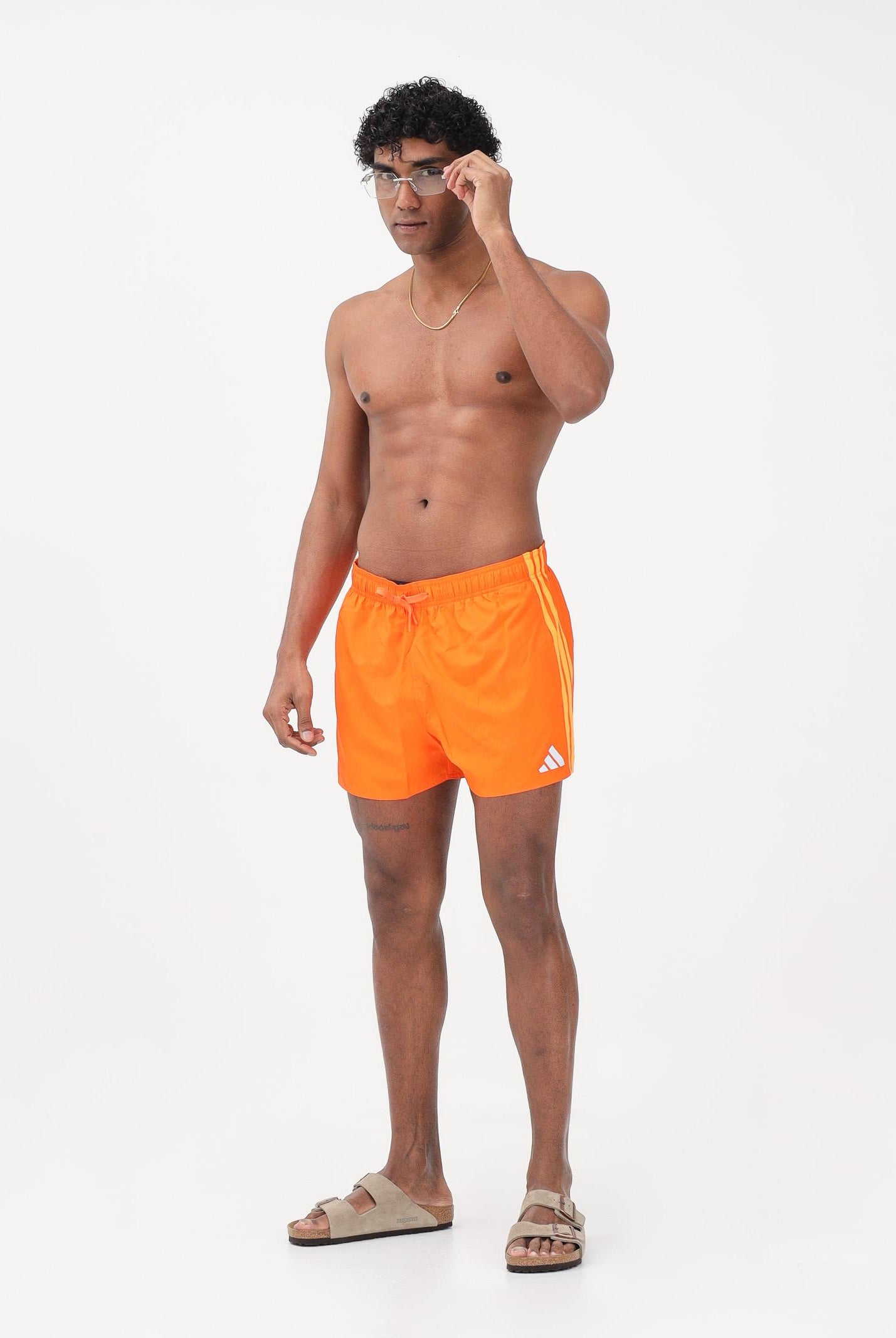 ADIDAS PERFORMANCE Shorts mare 3 STRIPES arancione da uomo KA4909 . ADIDAS PERFORMANCE