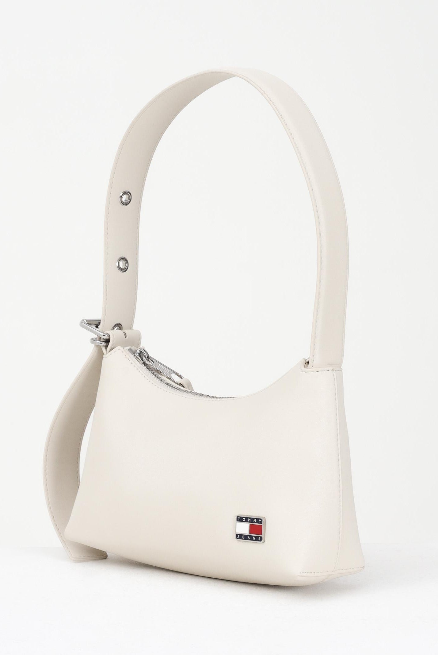 TOMMY JEANS Borsa a spalla panna da donna con logo AW0AW17873 BDS TOMMY JEANS