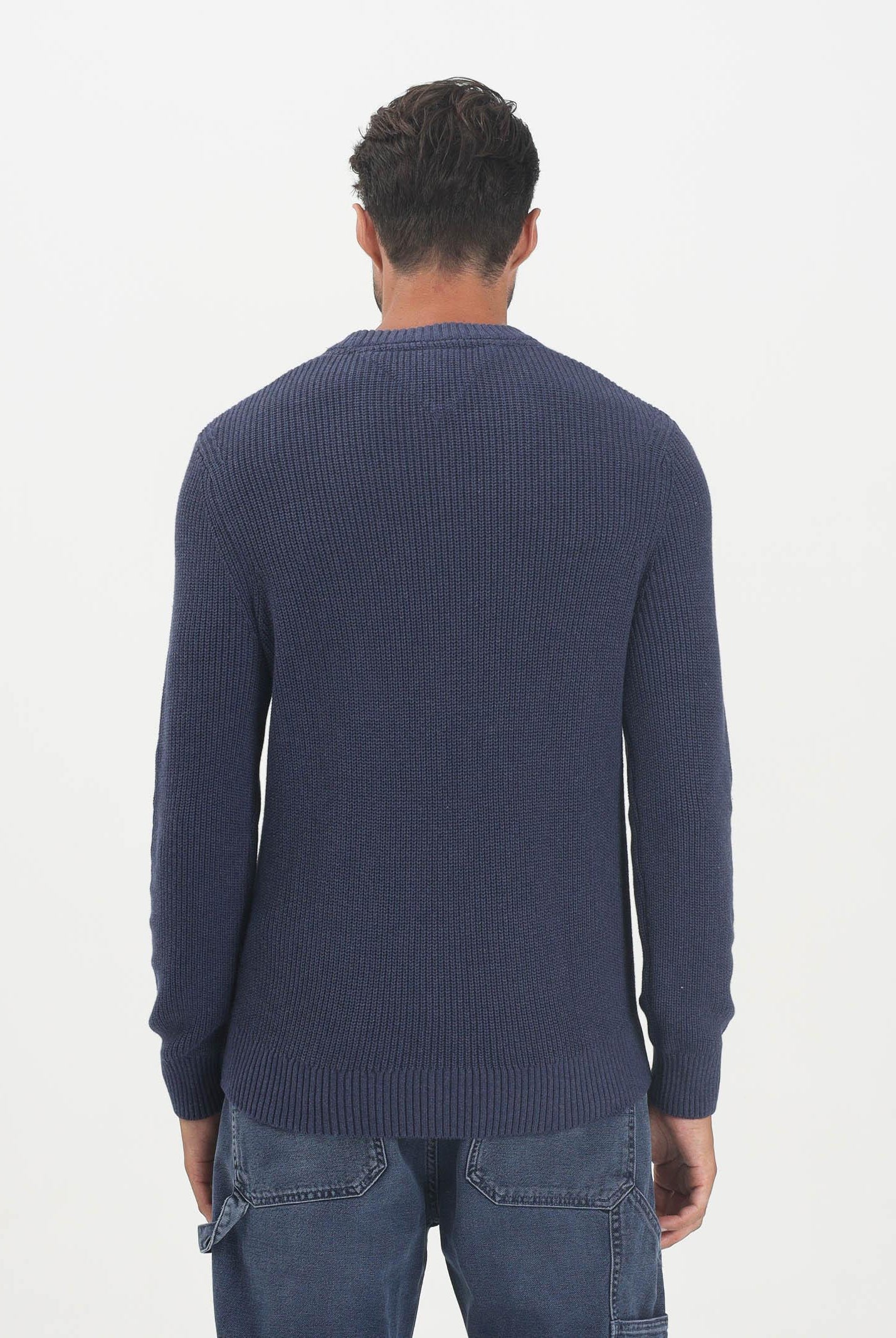 TOMMY JEANS Maglioncino girocollo blu da uomo con logo DM0DM21652DSE TOMMY JEANS