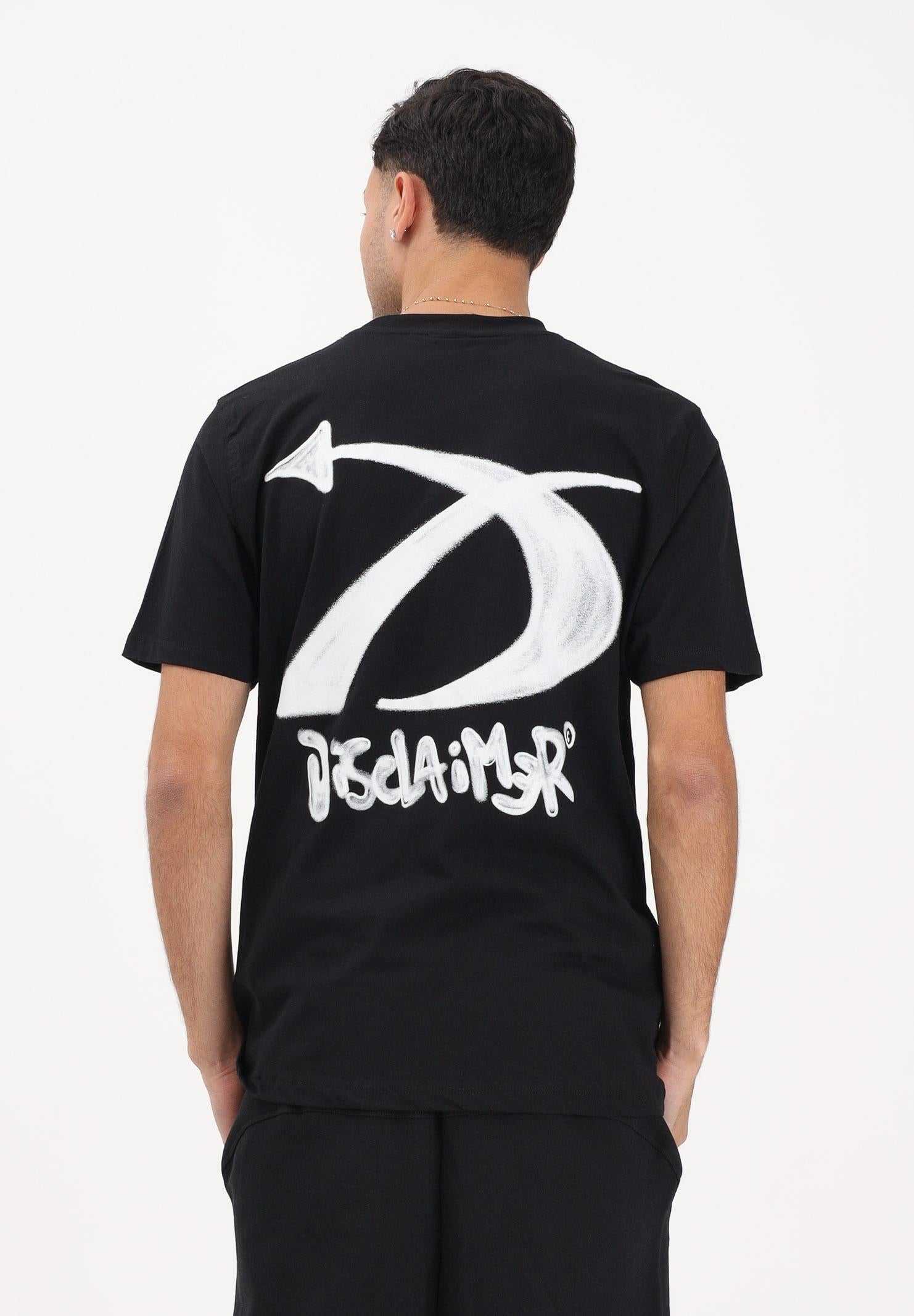 DISCLAIMER T-shirt a manica corta nera da uomo con stampa sul retro 26EDS55450 NE DISCLAIMER