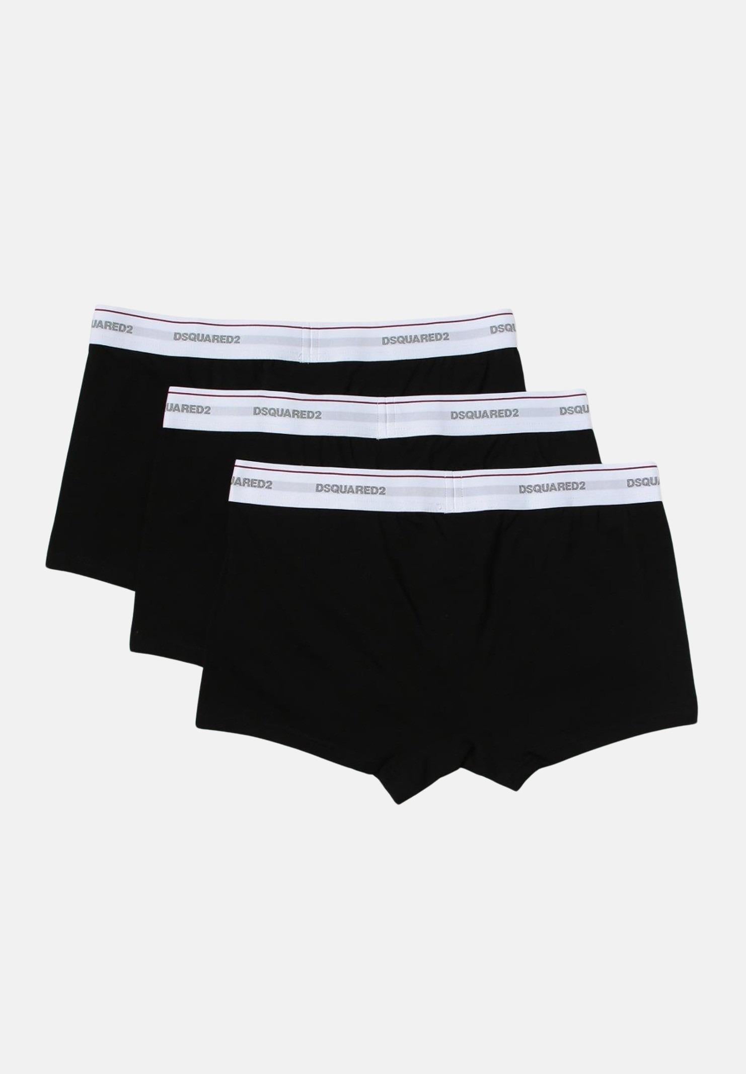 DSQUARED2 Boxer neri da uomo proposti in un pratico pack da 3 pezzi DCX310060 001 DSQUARED2