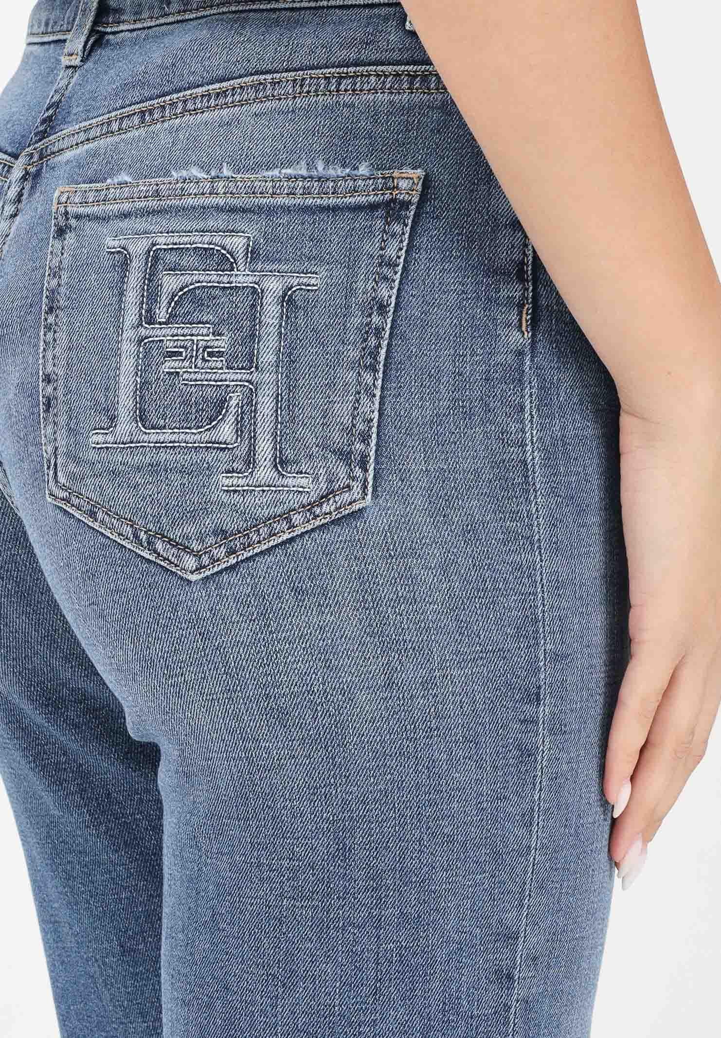 ELISABETTA FRANCHI Jeans skinny in denim da donna con logo embossed PJ07N56E2 192 ELISABETTA FRANCHI