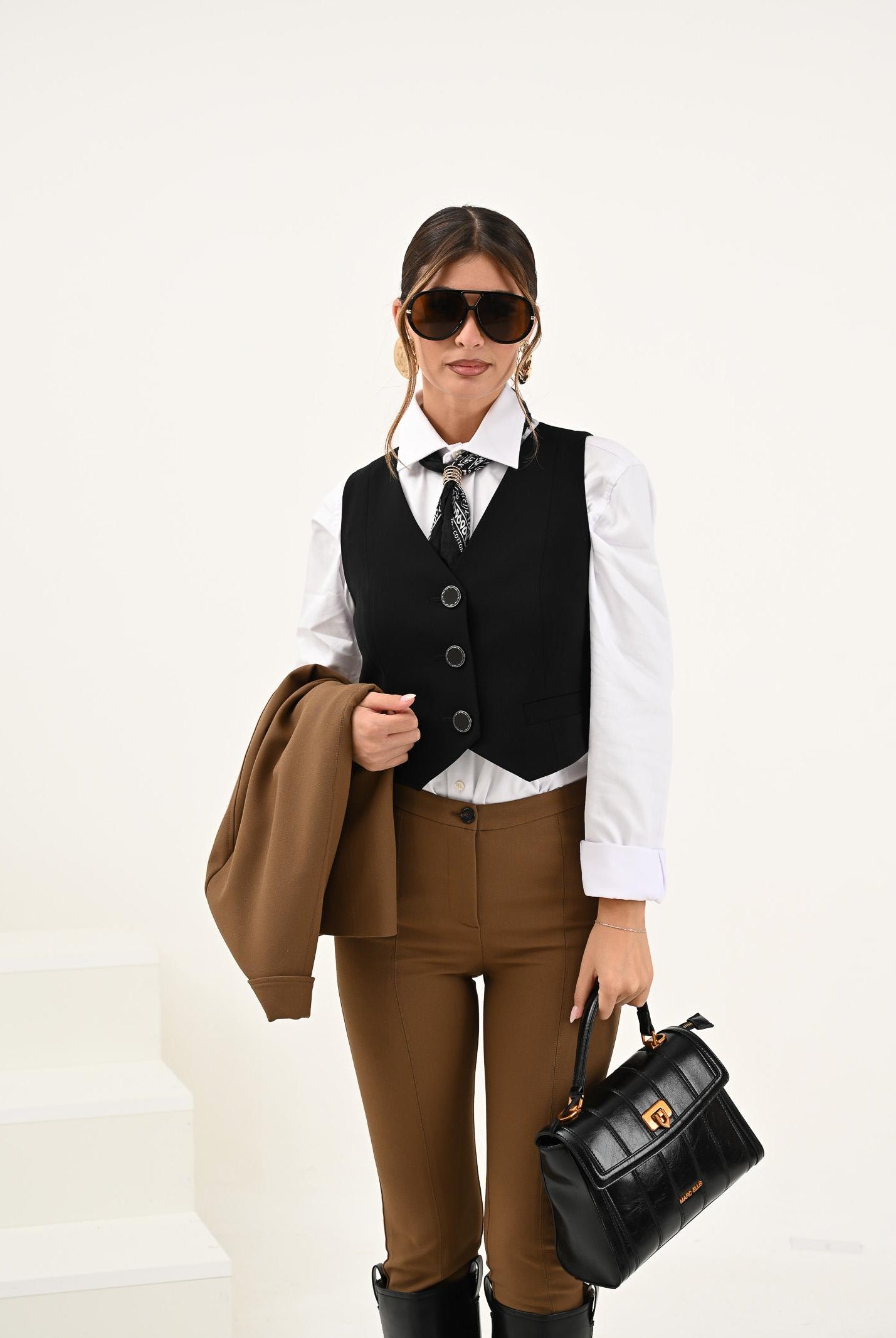 ARMANI EXCHANGE Gilet nero da donna XW001279AF16148 UC001 ARMANI EXCHANGE