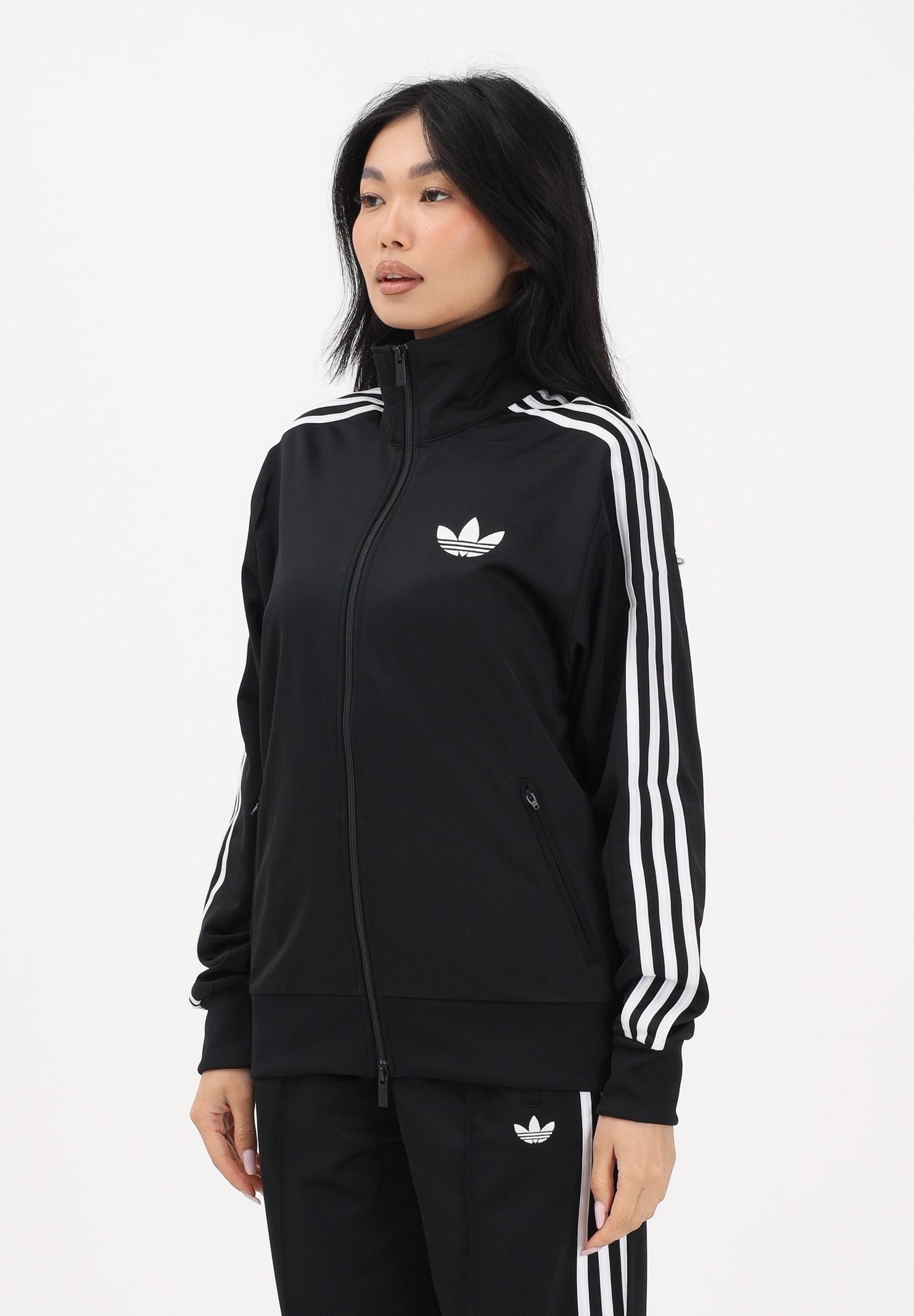ADIDAS ORIGINALS Felpa con zip Firebird Loose nera da donna KD7983 . ADIDAS ORIGINALS