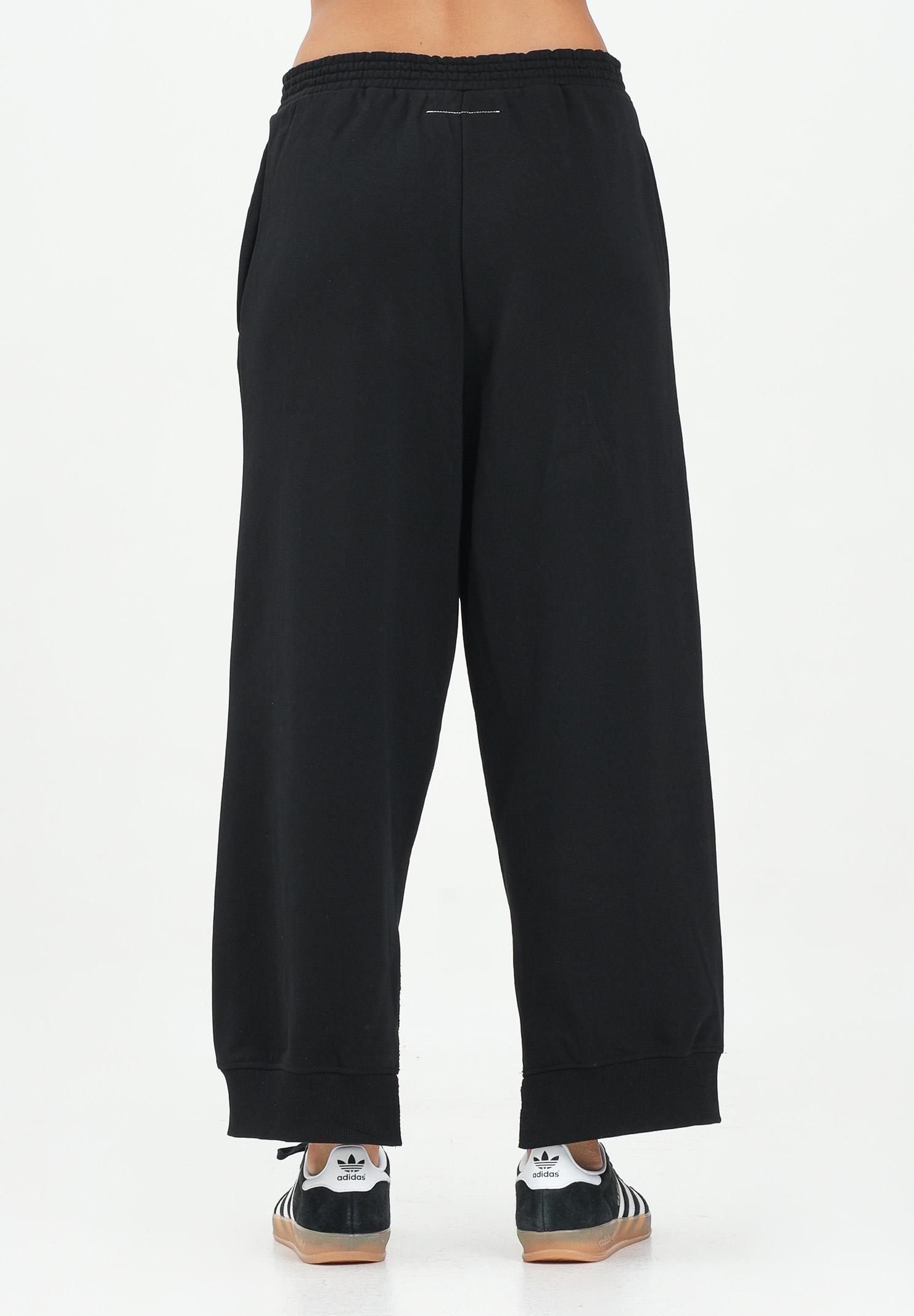 MAISON MARGIELA Pantalone sportivo nero per donna, ragazzi e bambini con spacchetti interni alla caviglia M60895MM02X M6900 MAISON MARGIELA