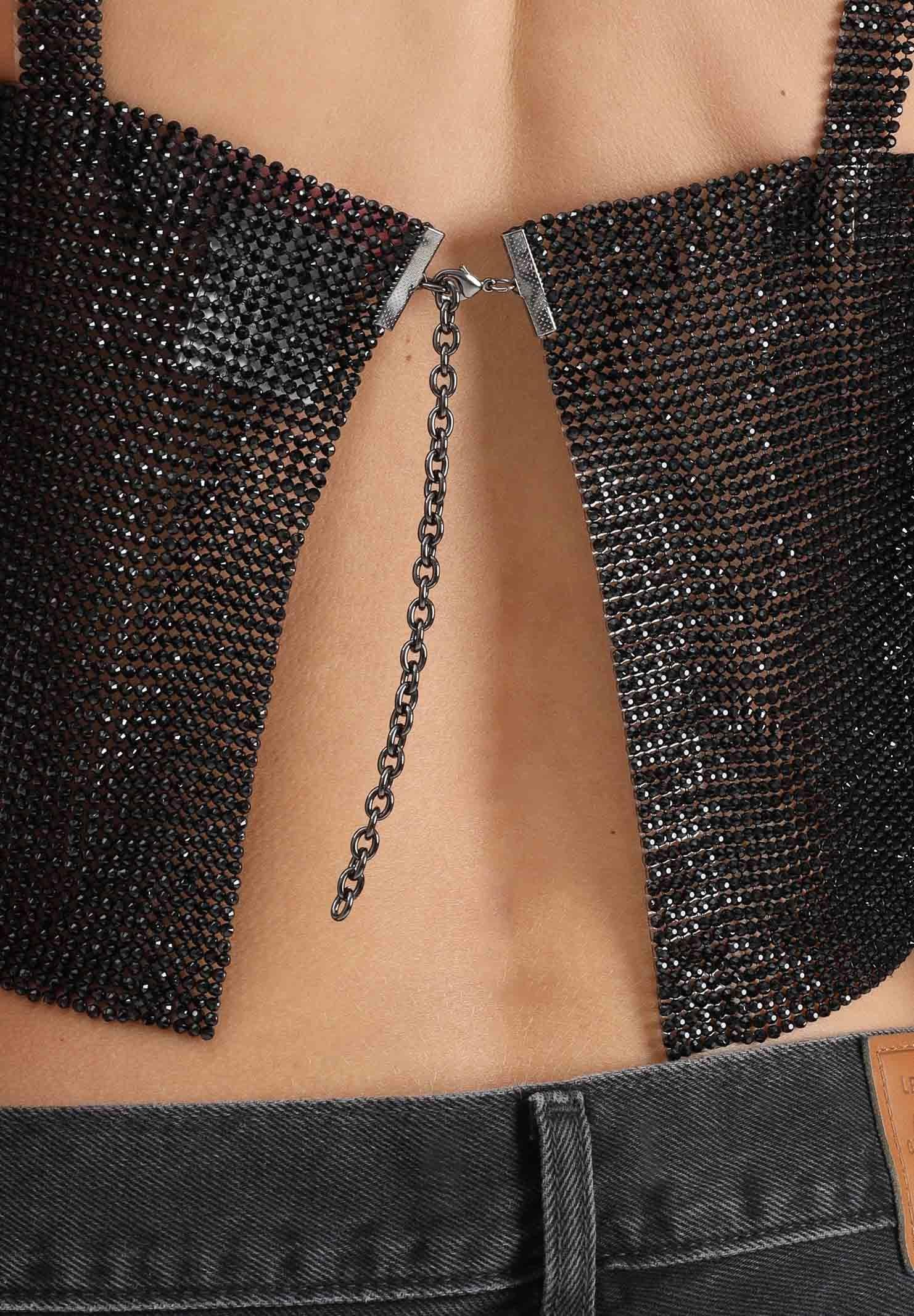 TWENTY FOURHAITCH Top elegante New Cetus nero da donna A0121NER62P NE TWENTY FOURHAITCH