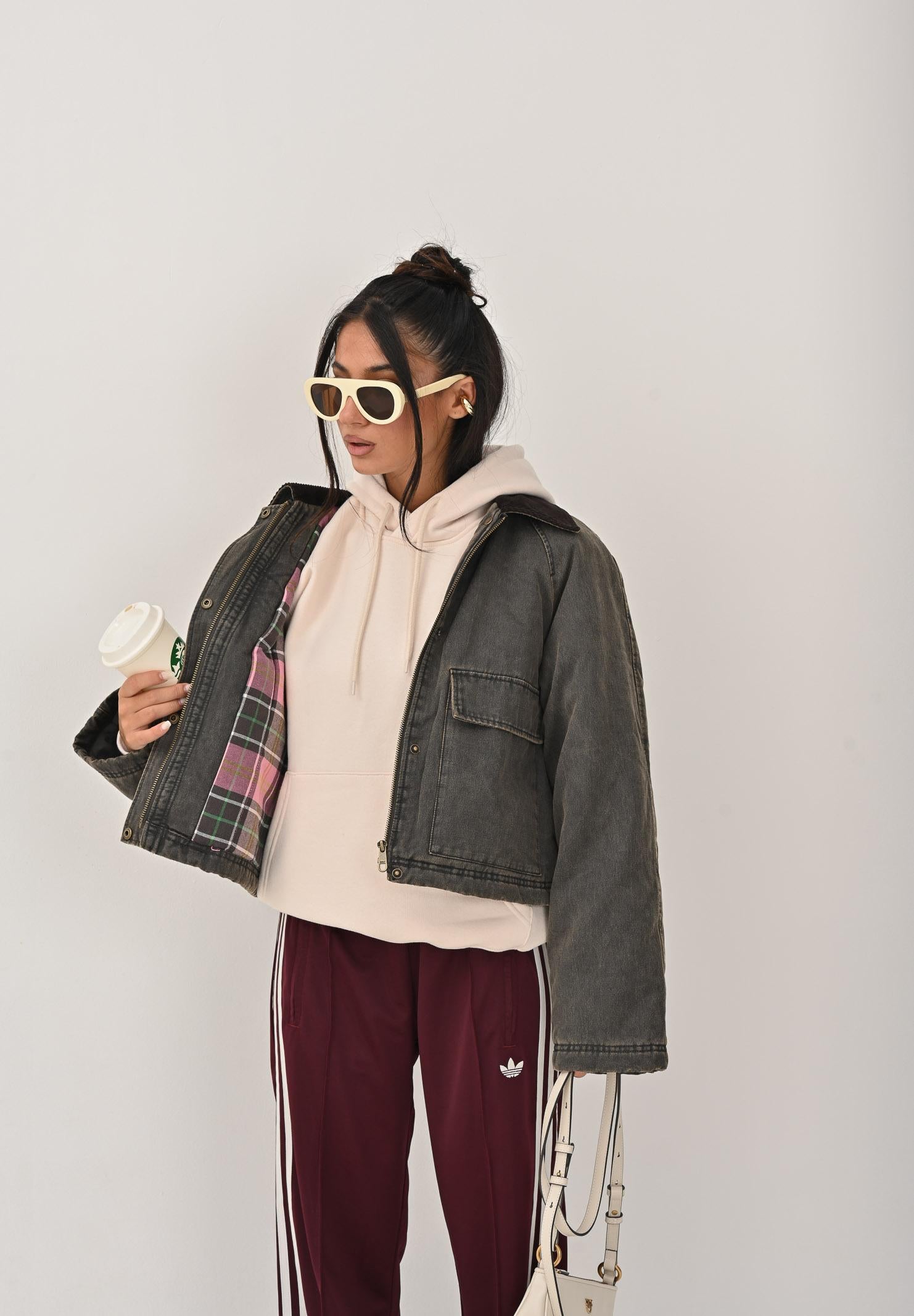 ONLY Giubbottoin denim scuro da donna 15350379 Raven ONLY