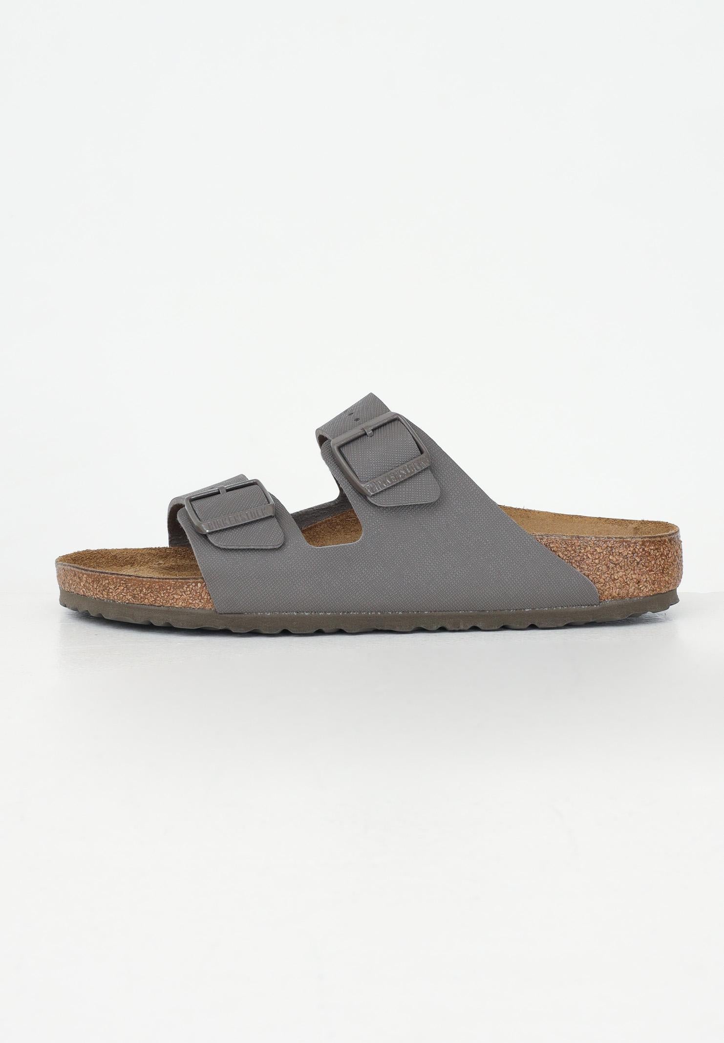Ciabatte Arizona Birko-Flor grigie da uomo 1028163 BIRKENSTOCK