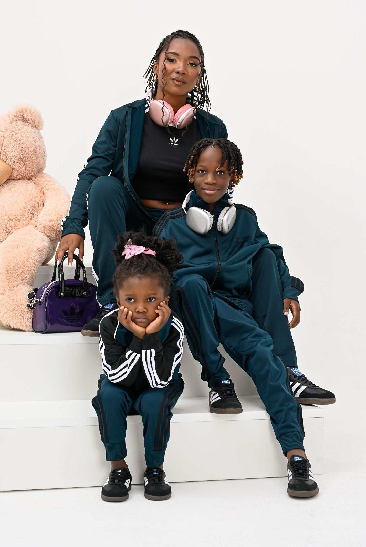 ADIDAS ORIGINALS Tuta Adicolor Firebird verde per bambino e bambina JY1149  ADIDAS ORIGINALS