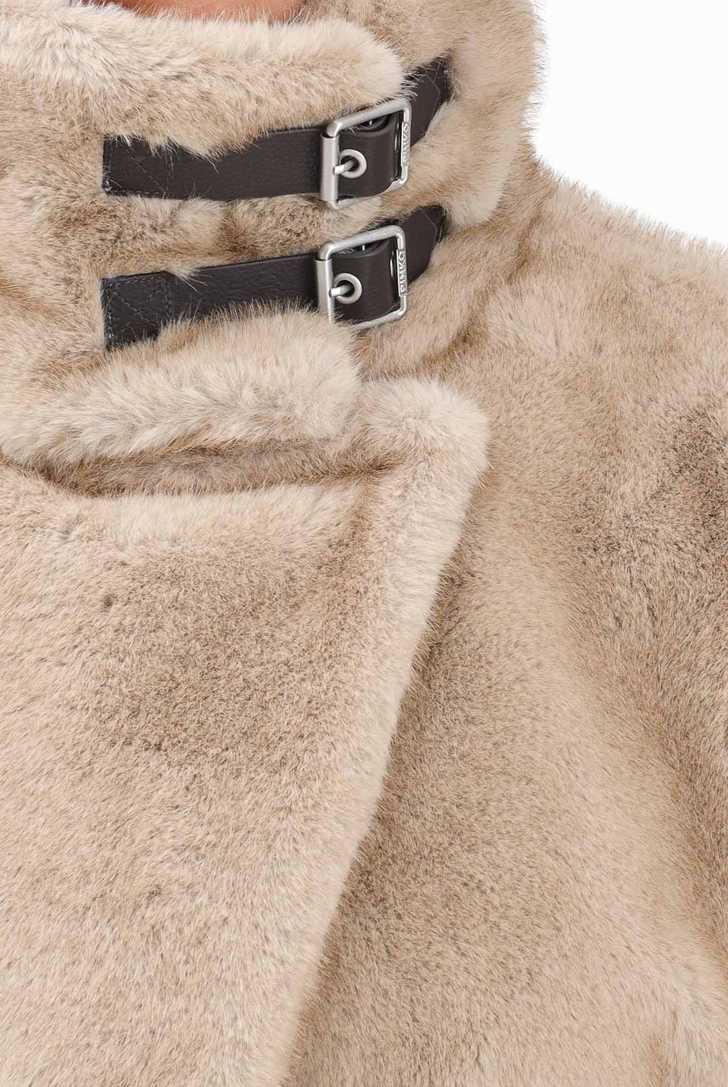 PINKO Cappa beige da donna effetto pelliccia 103837A2PI C60 PINKO