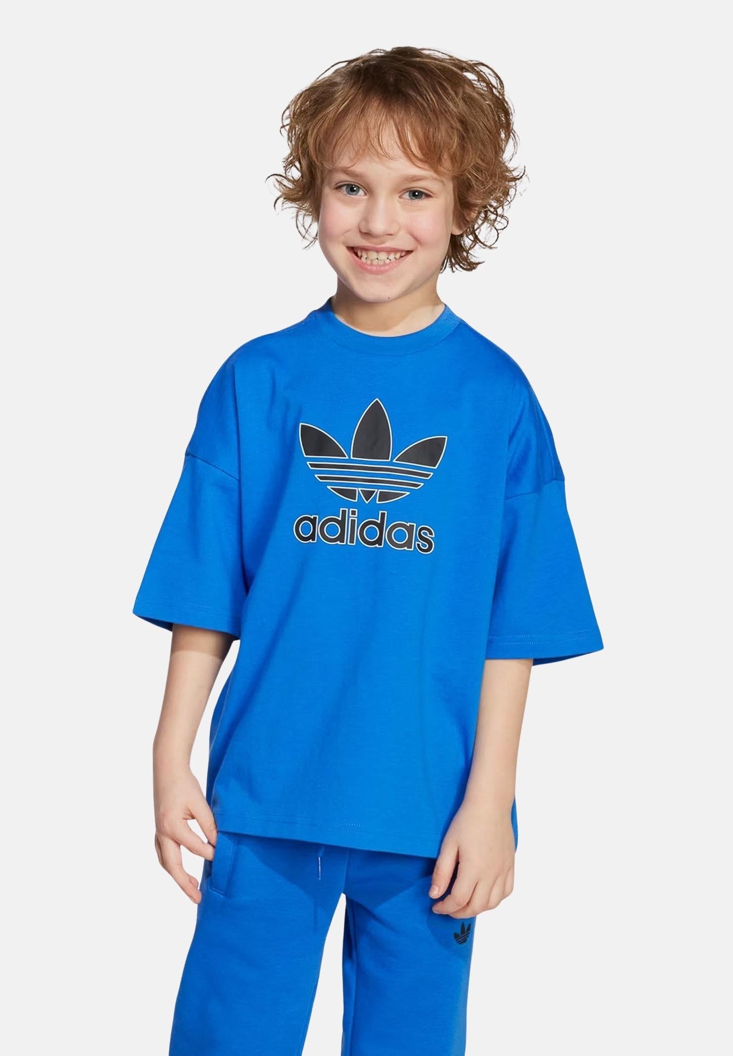 ADIDAS ORIGINALS T-shirt a manica corta Trefoil blu per bambino e bambina JY1138 ADIDAS ORIGINALS