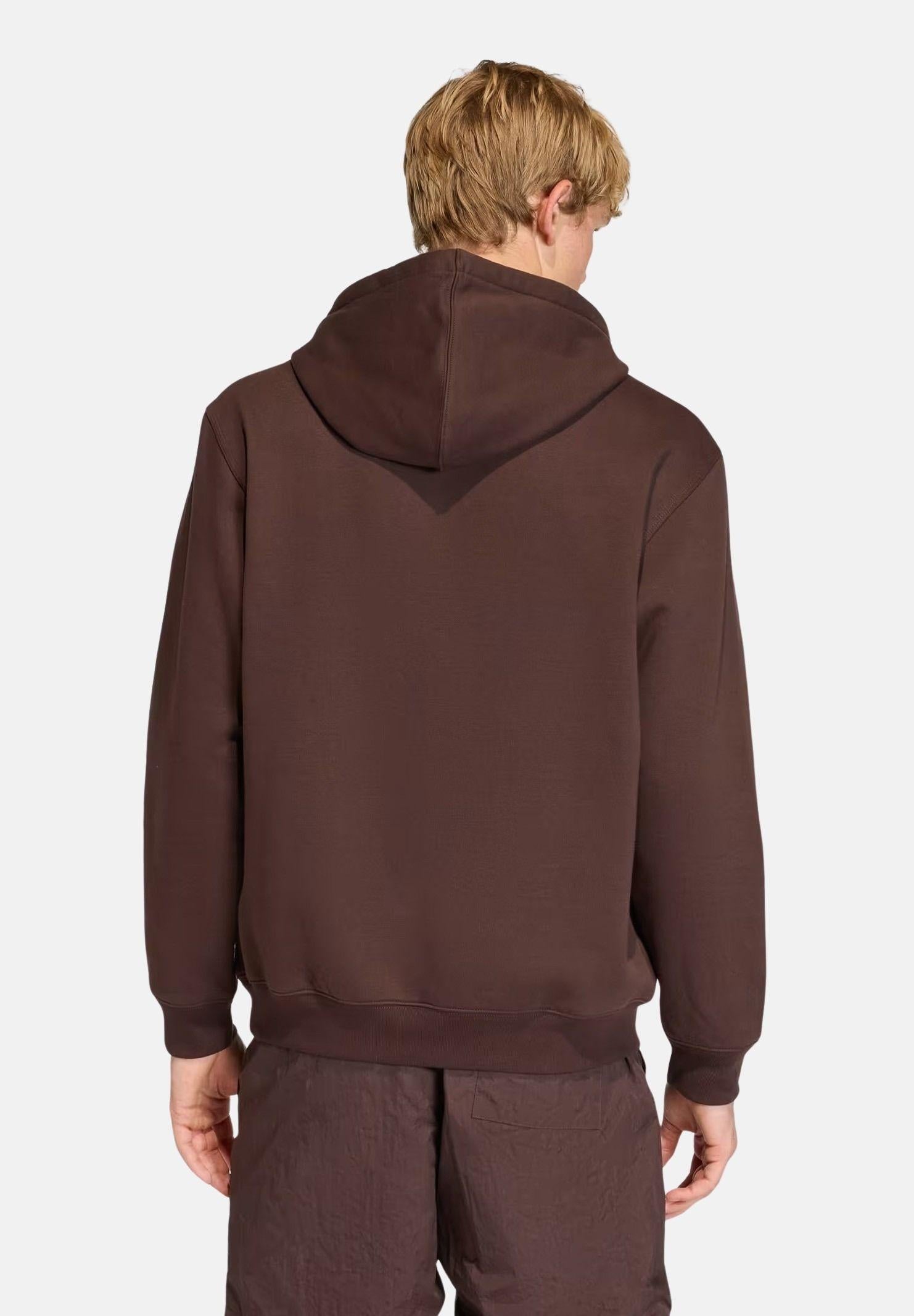 ADIDAS ORIGINALS Felpa con cappuccio Trefoil Essentials Loose marrone da uomo KE1139 . ADIDAS ORIGINALS