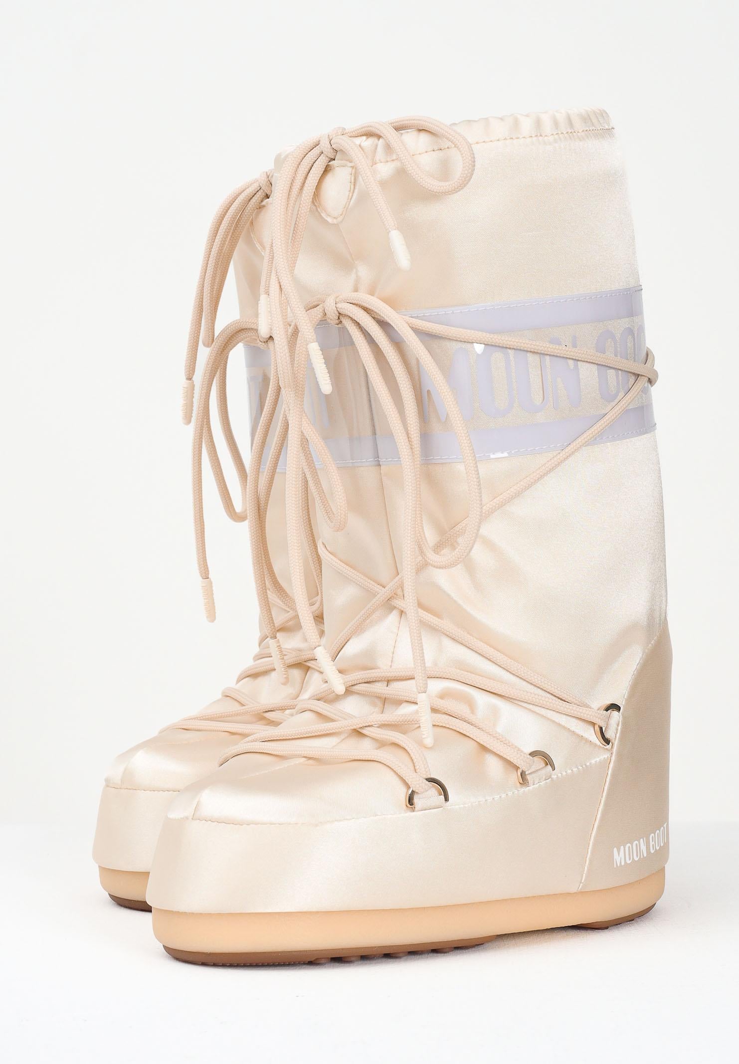 MOON BOOT Stivali da neve ICON avorio perlato da donna 80D1403060 L020 MOON BOOT