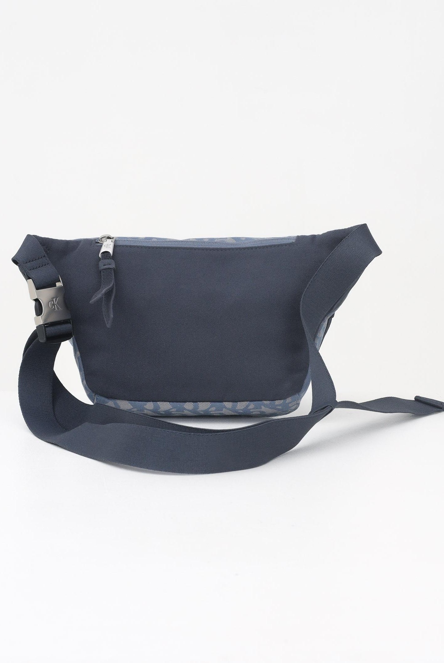 CALVIN KLEIN Marsupio blu da uomo in tessuto jacquard con logo LV04G3177G K6B CALVIN KLEIN