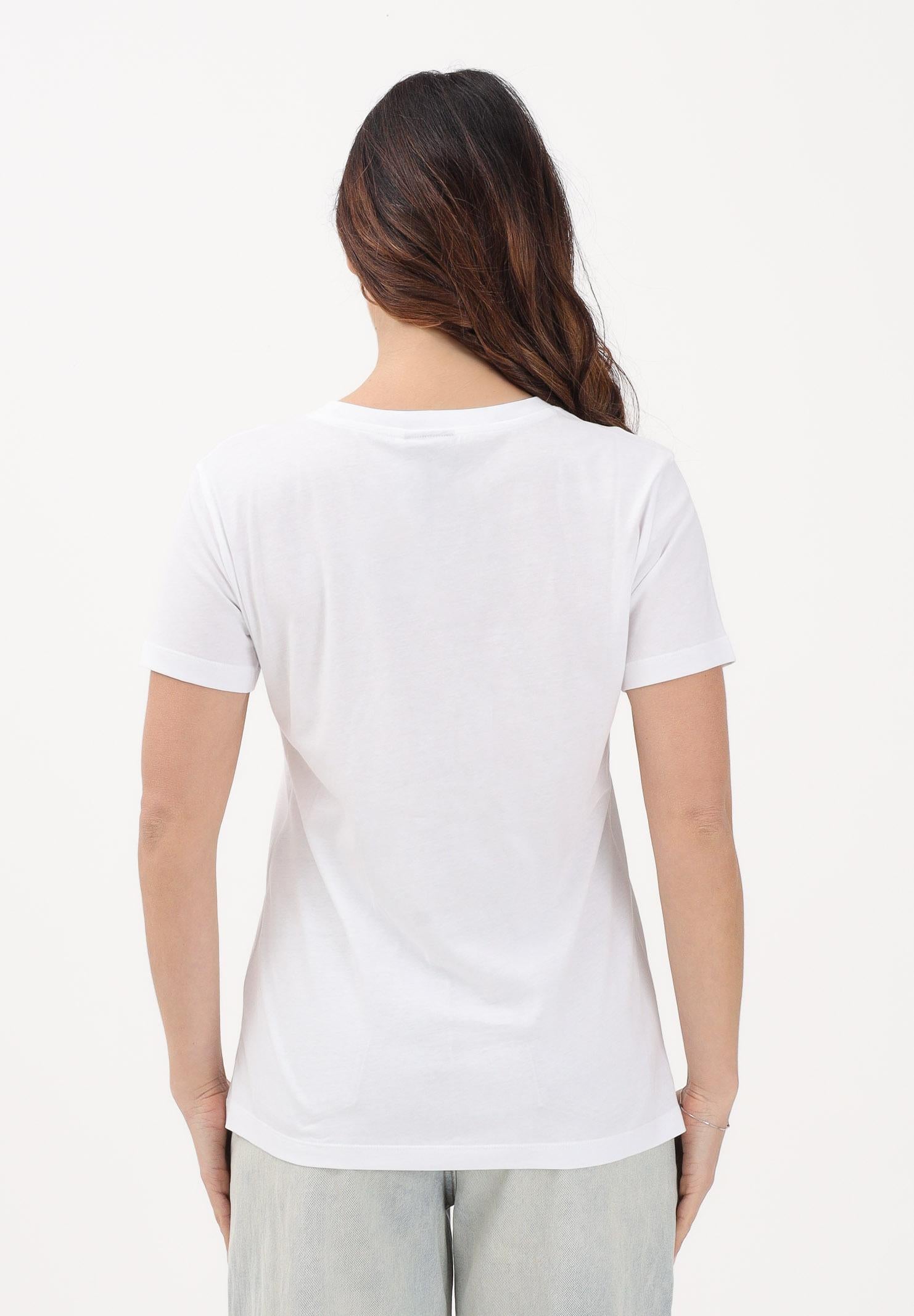 ARMANI EXCHANGE T-shirt a manica corta bianca da donna con logo in strass XW002294AF17172 U0002 ARMANI EXCHANGE