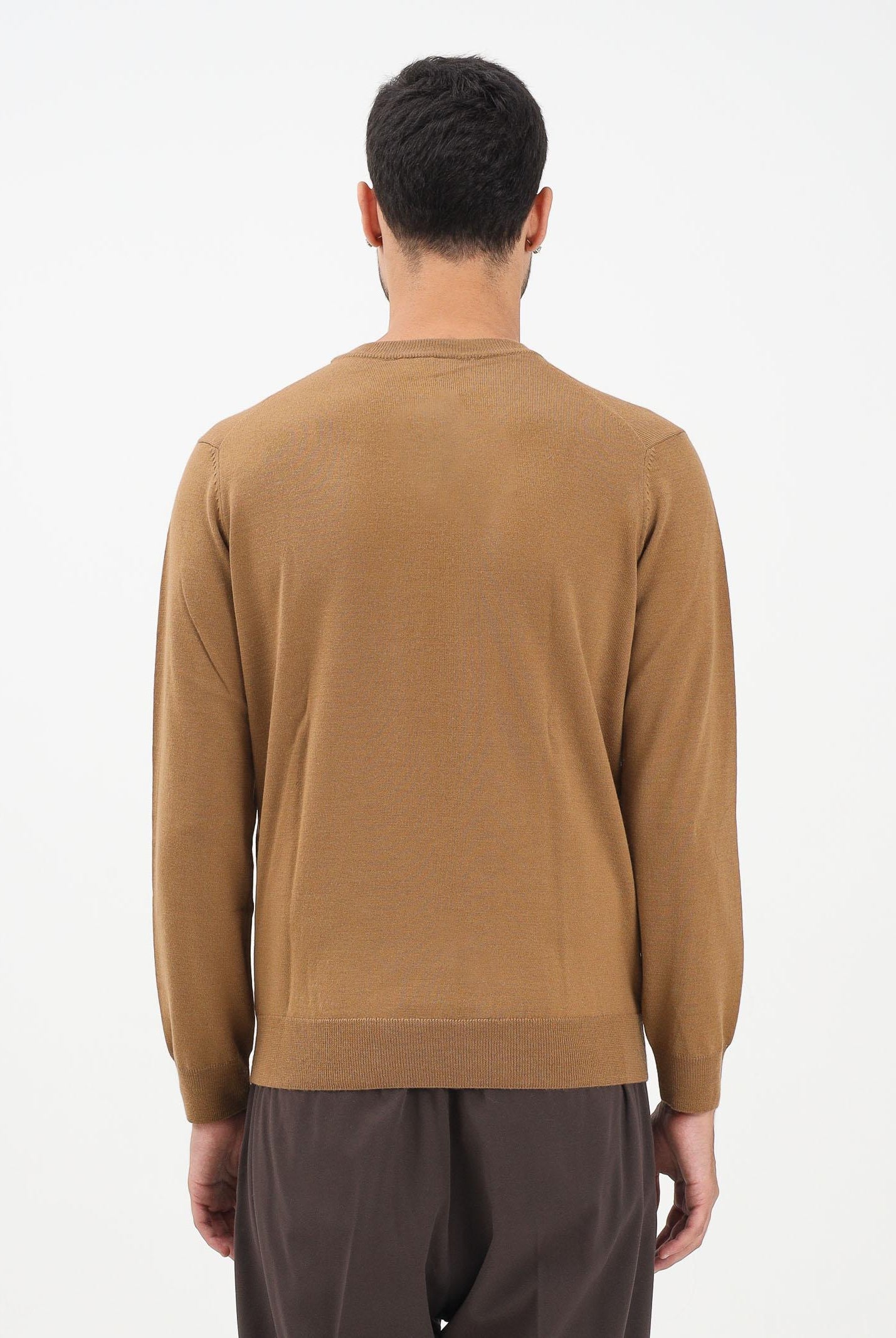 LACOSTE Maglioncino girocollo cammello da uomo AH3225 DPC LACOSTE