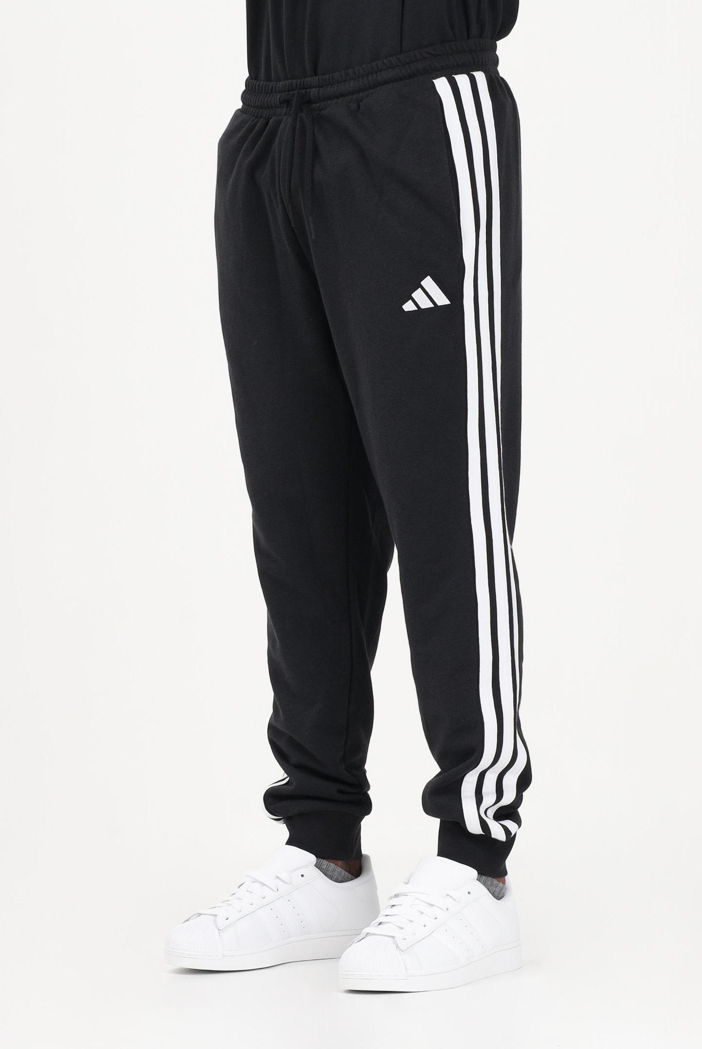 ADIDAS PERFORMANCE Pantalone sportivo Essential 3-Stripes French Terry nero da uomo JD1881 . ADIDAS PERFORMANCE